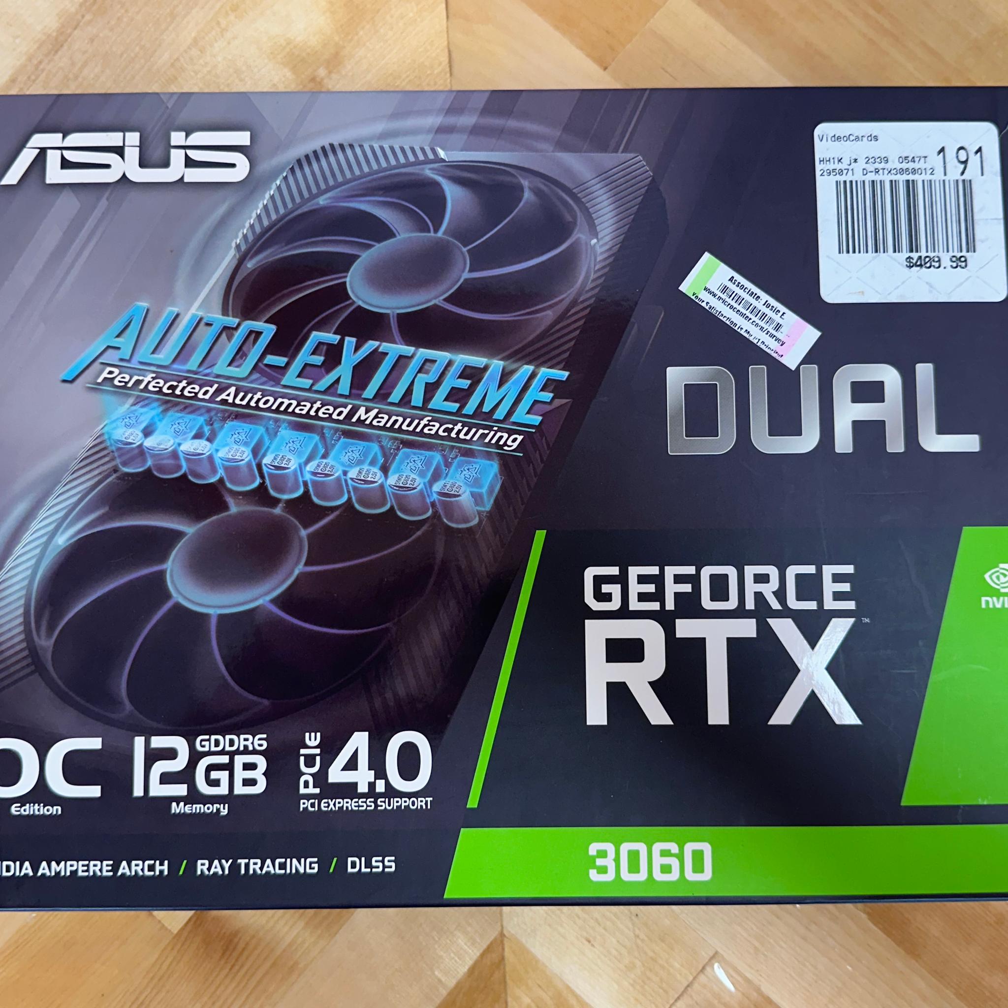 ASUS DUAL GeForce RTX 3060 OC 12GB