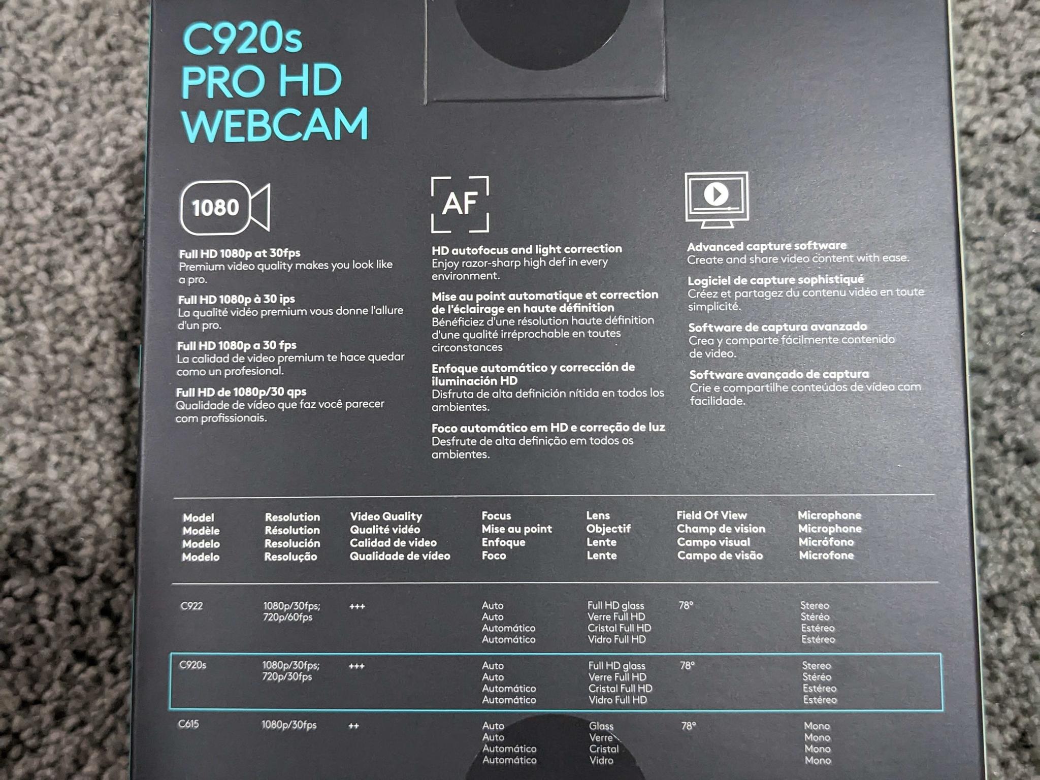 (Brand New) Logitech C920s HD Pro Webcam