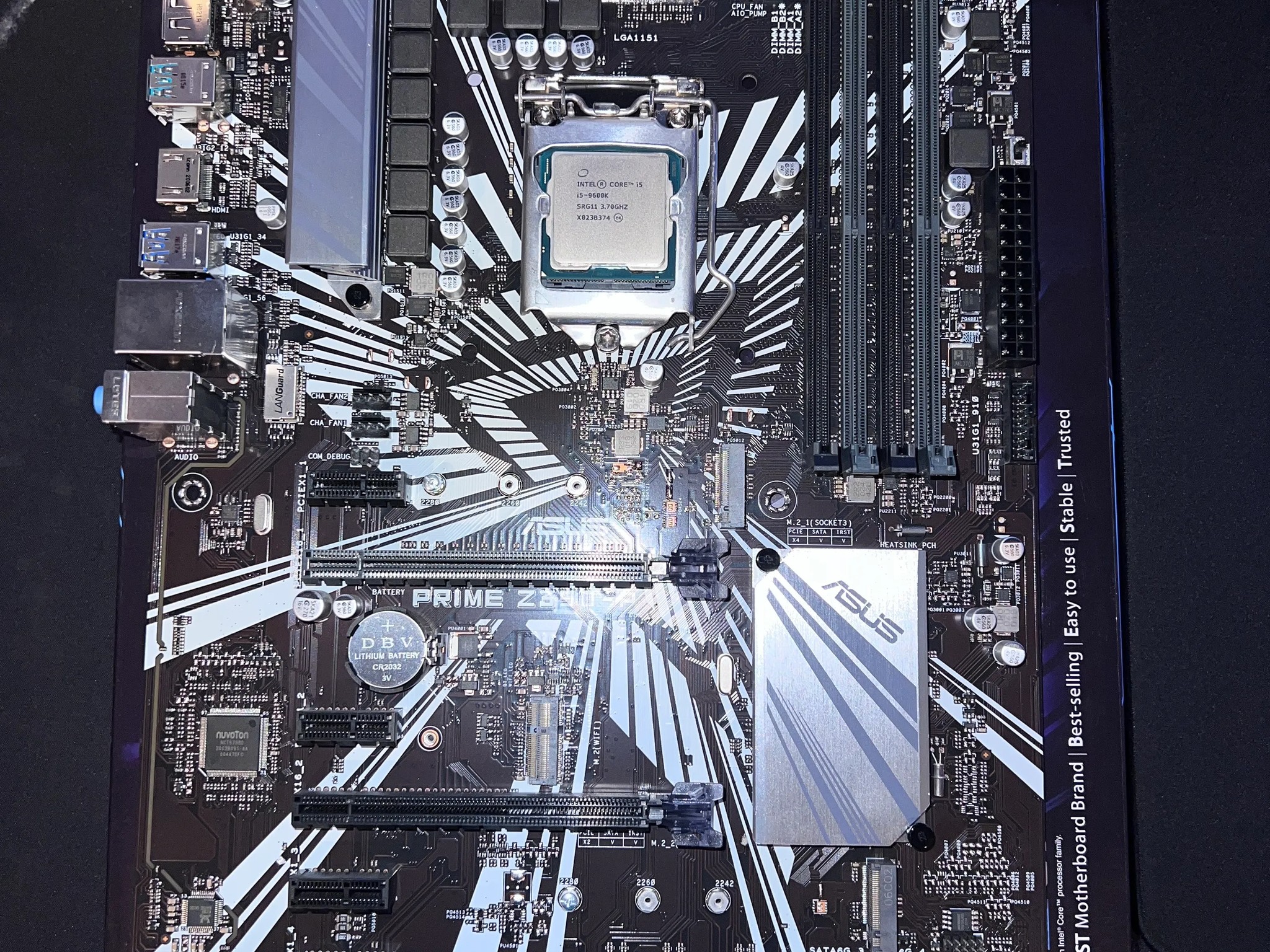 Intel i5-9600K + Asus Prime Z390-P CPU Mobo Combo