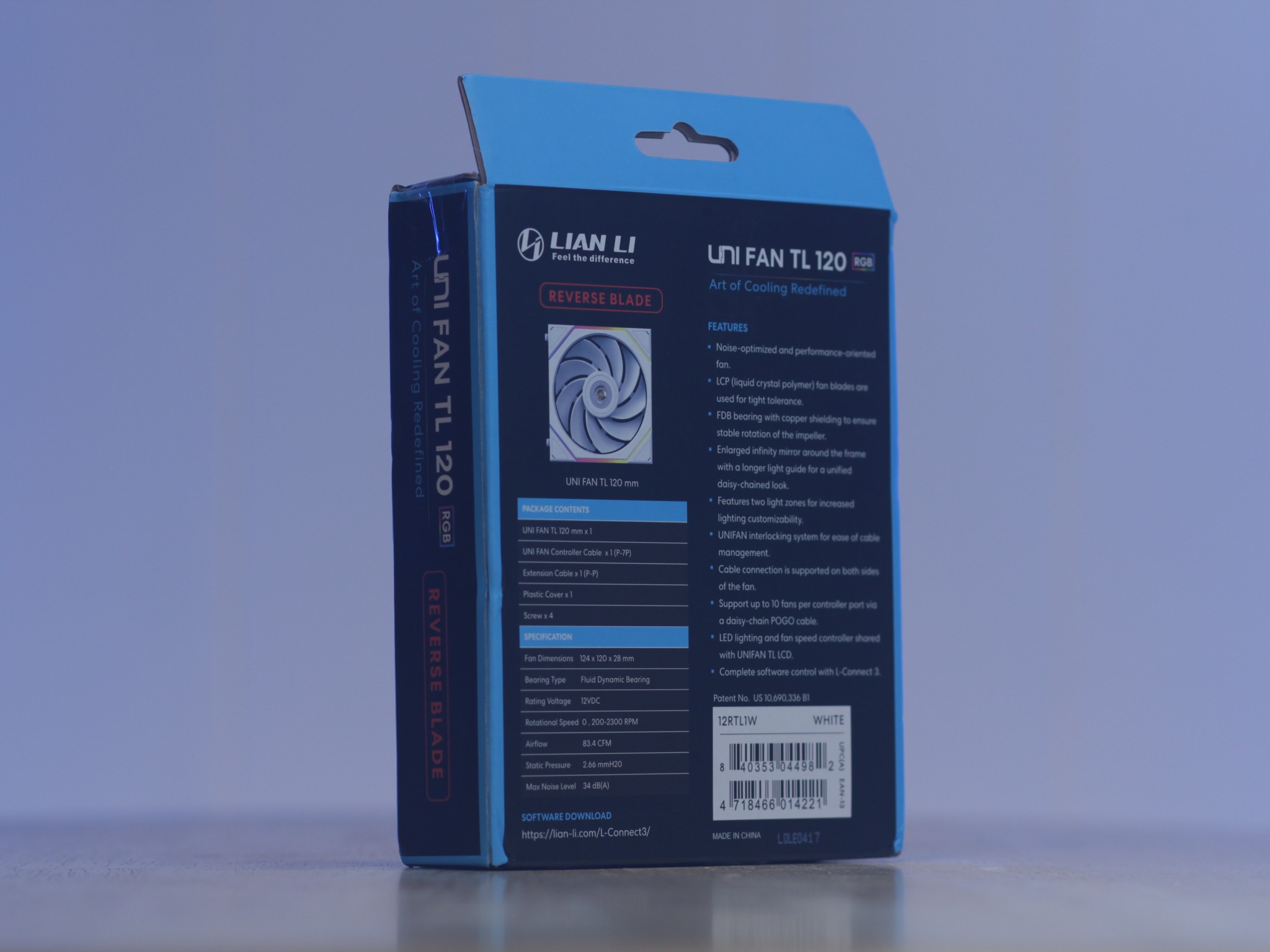 Lian Li UNI FAN TL 120 RGB Reverse Blade (White)