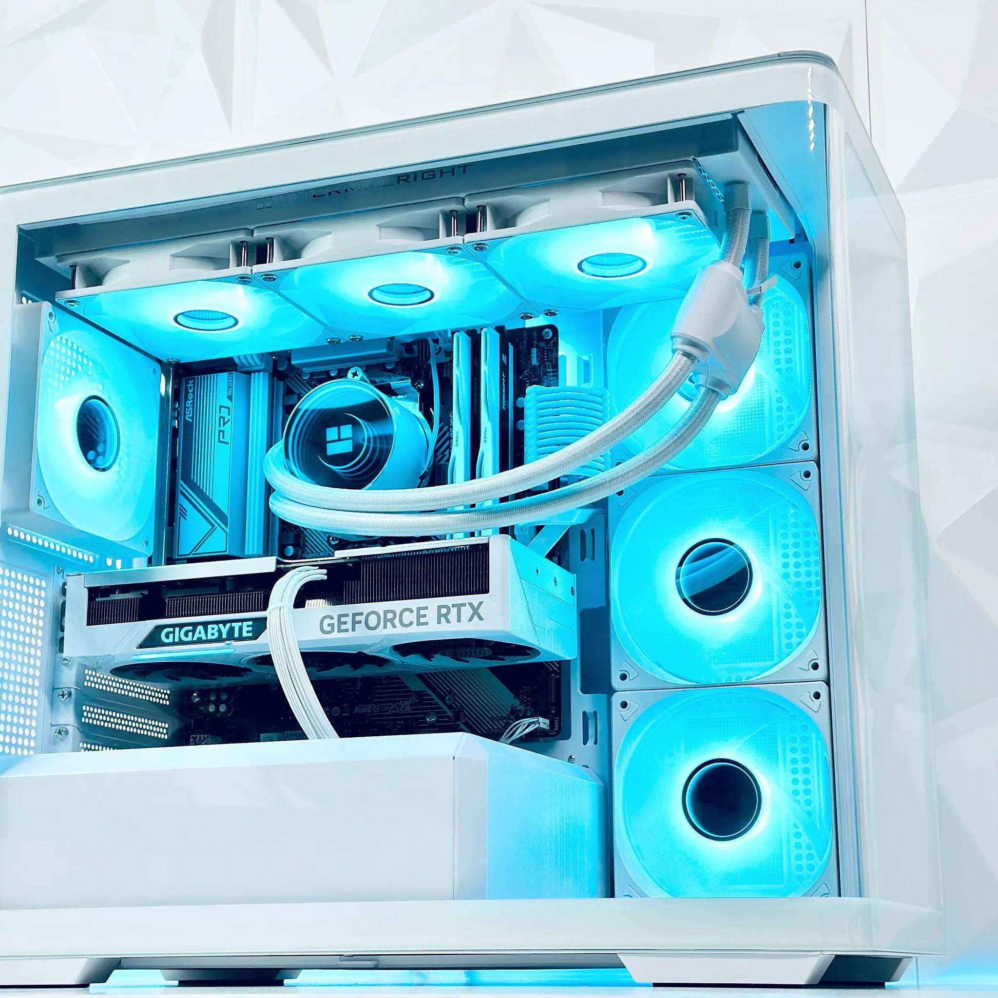 🧊🥶🧔‍♂️Iceman❄️Liquid Cooled Gaming PC❄️Nvidia RTX 4070 Super 12GB❄️AMD Ryzen 5 7500F❄️32GB DDR5