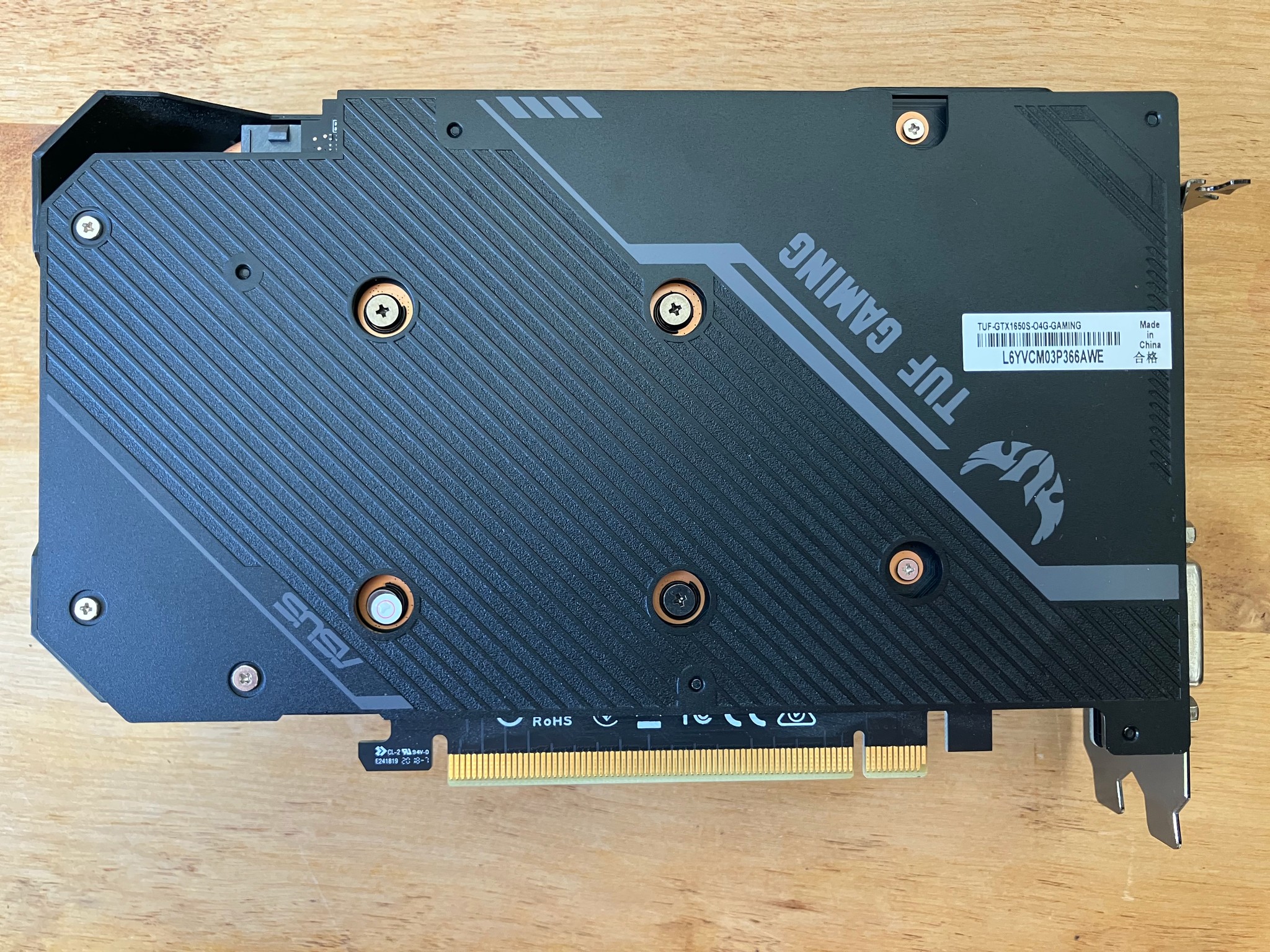 ASUS GTX 1650 SUPER OC, lightly used
