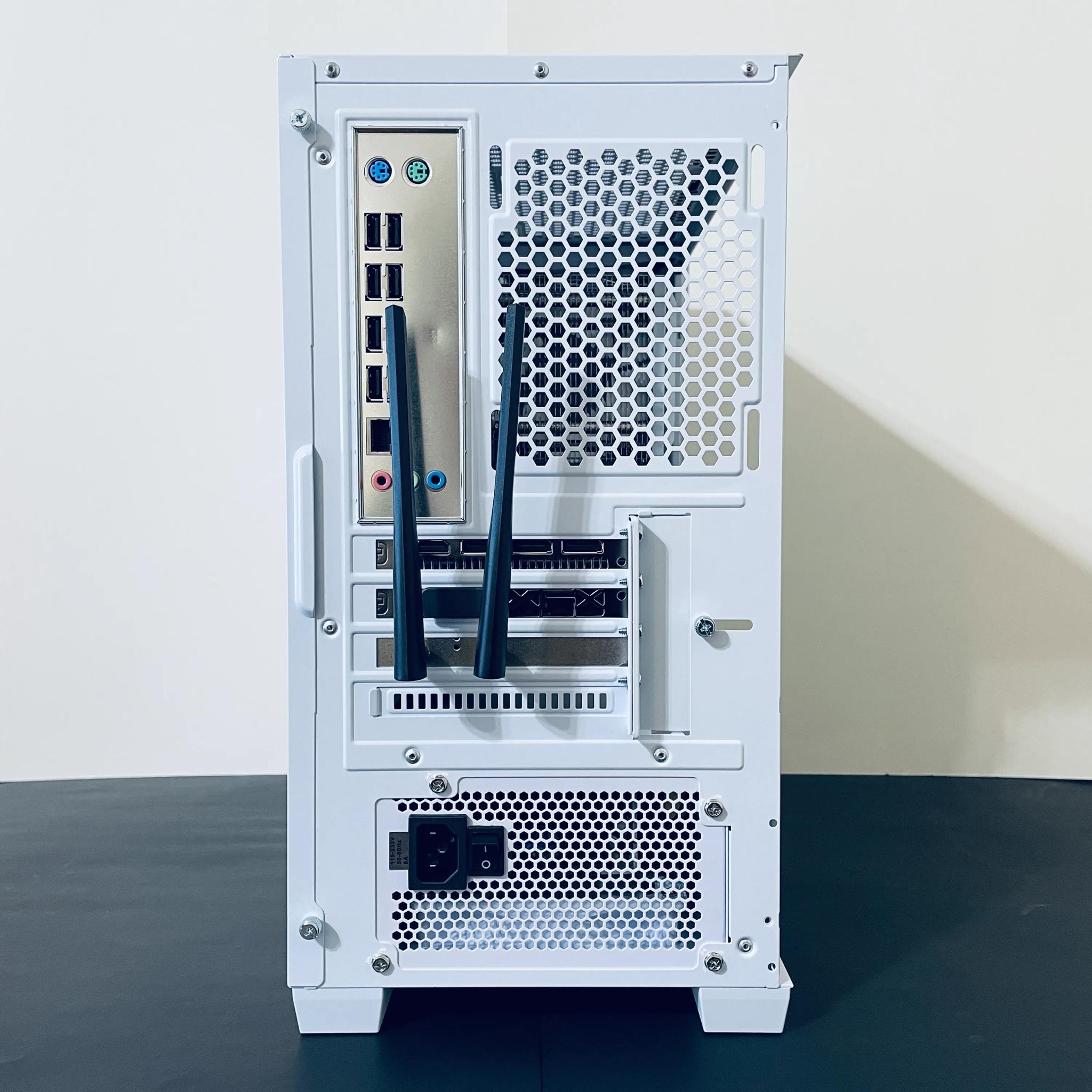 ⚡Great Value White Gaming PC - Intel Xeon 10-cores ● 16GB RAM ● 512GB SSD ● Wi-Fi ● AMD RX 580 8GB