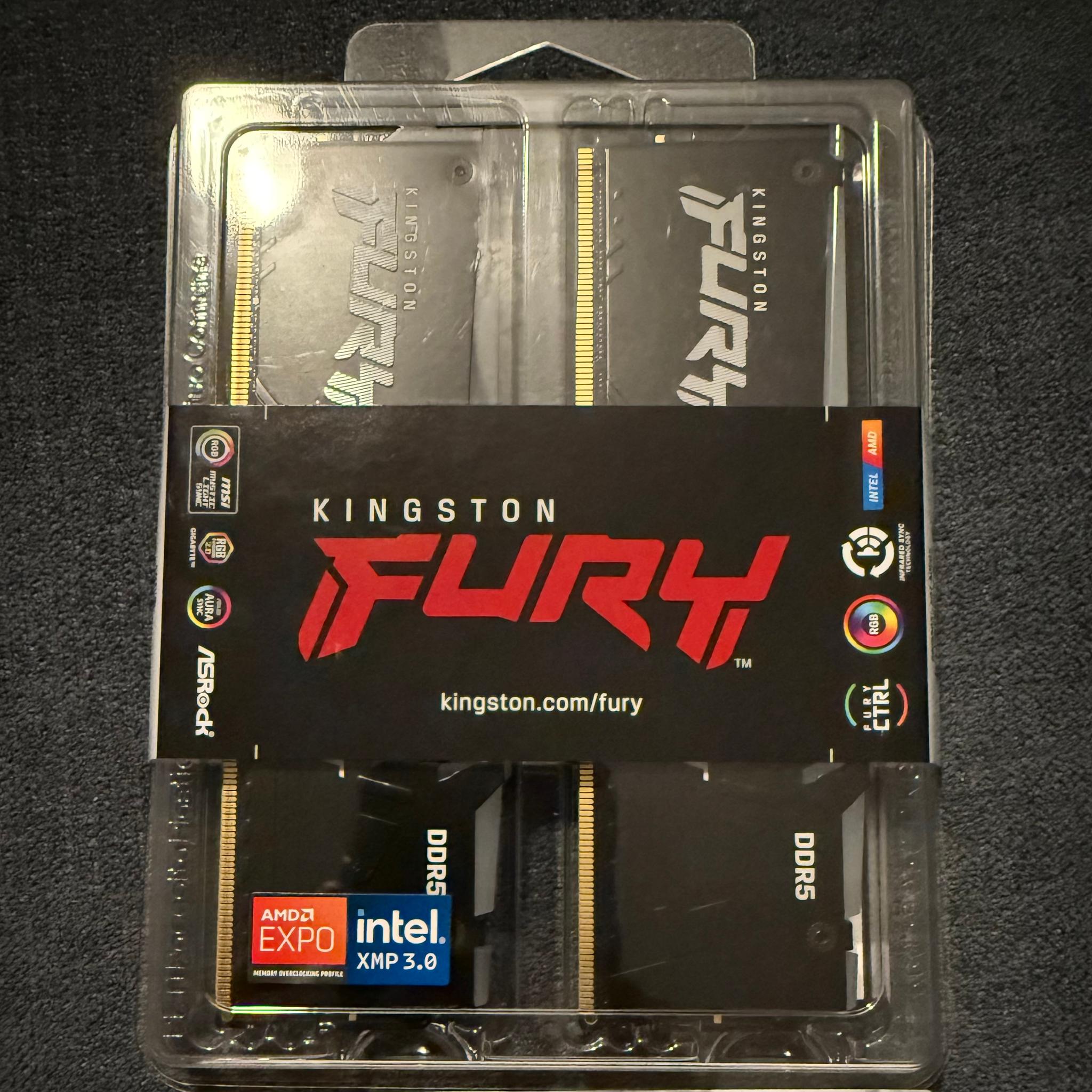 [NEW] Kingston FURY Beast RGB 32GB (2x16GB) DDR5-5600 CL36 - Sealed