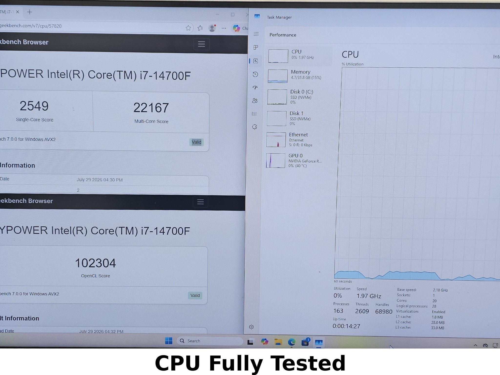 Intel Core i7-14700F LGA1700