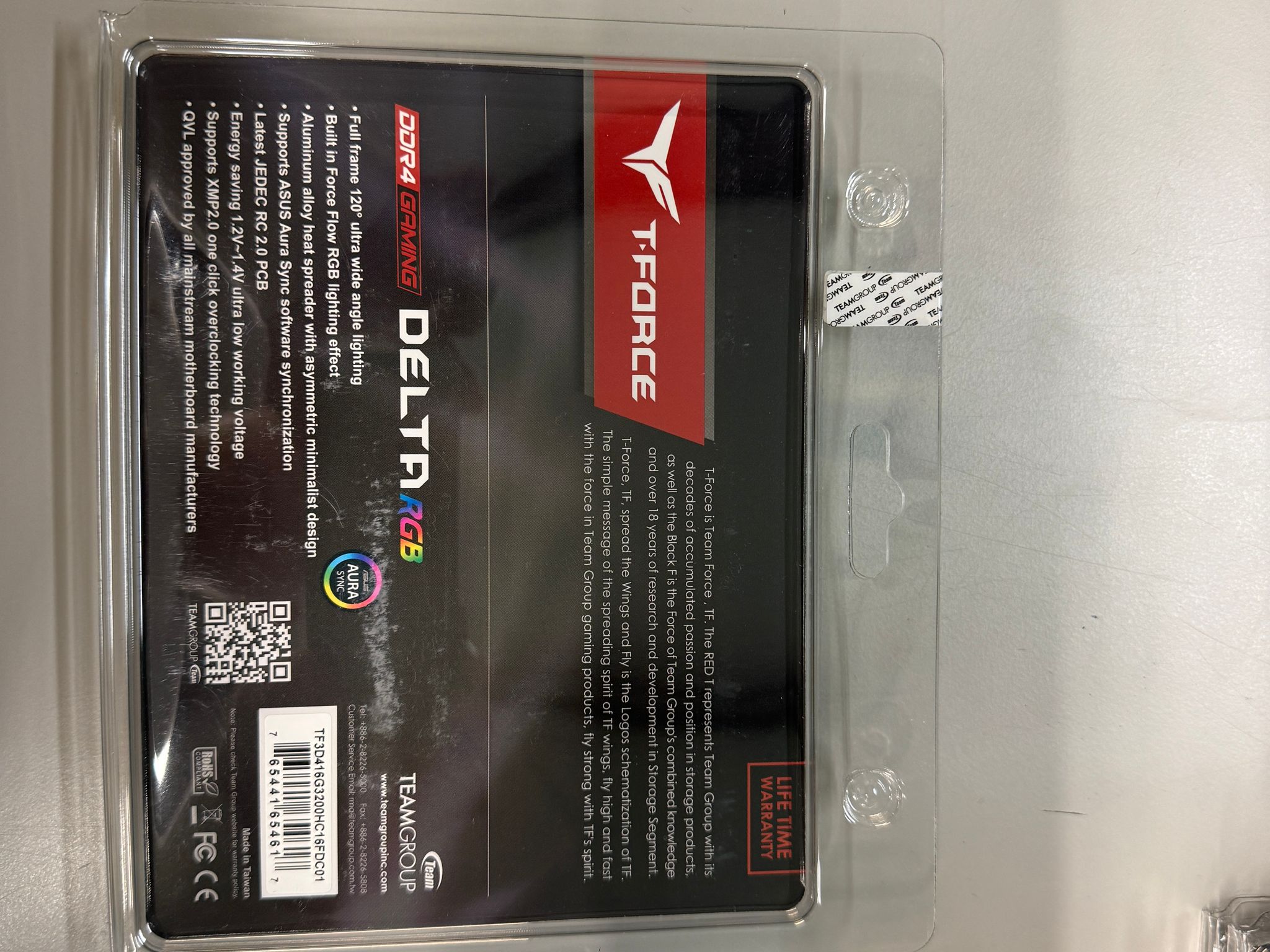 BRAND NEW Teamgroup T-Force Delta RGB 16GB DDR4 3200MHZ CL16 (2X8GB)