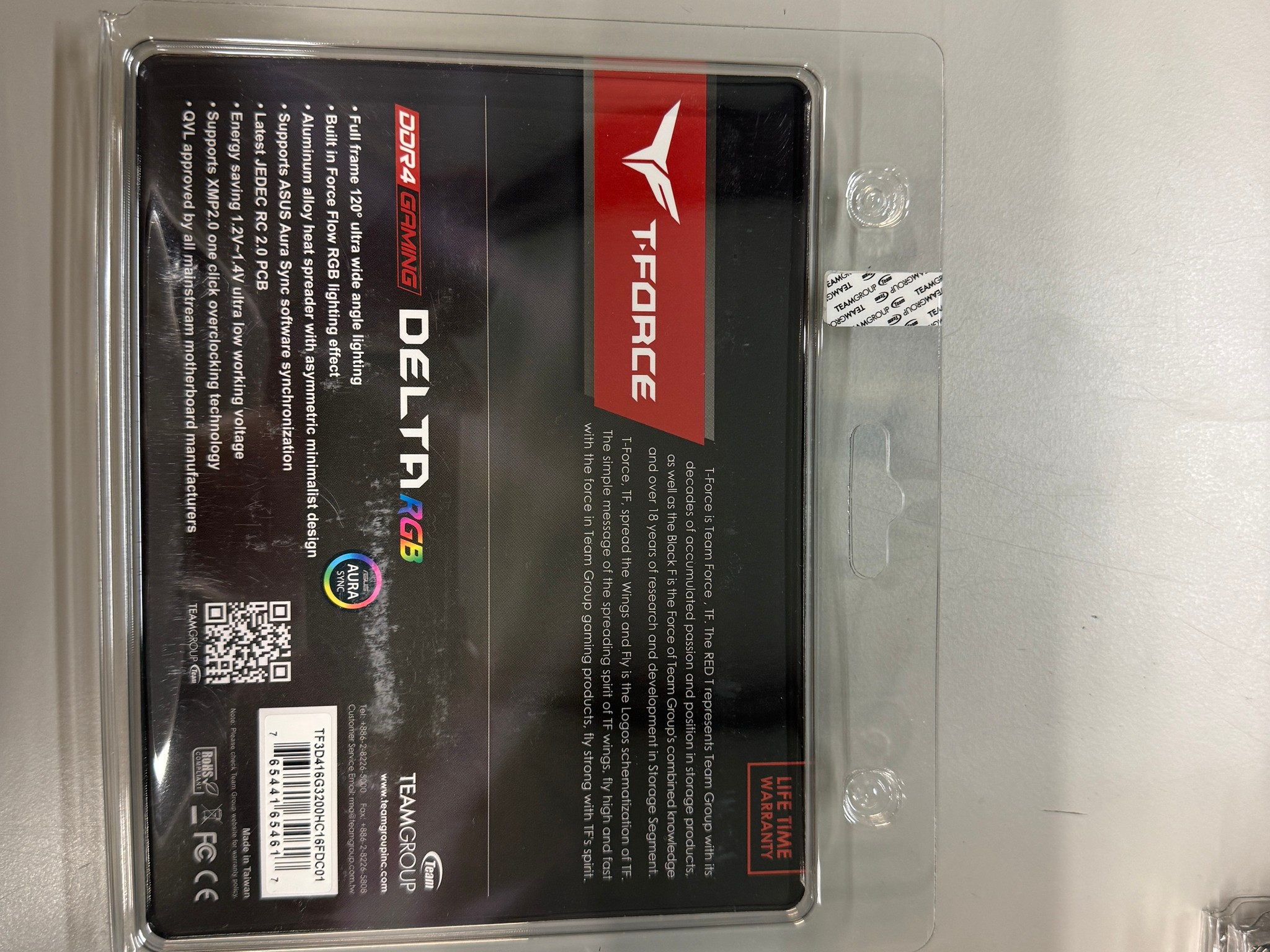 BRAND NEW Teamgroup T-Force Delta RGB 16GB DDR4 3200MHZ CL16 (2X8GB)