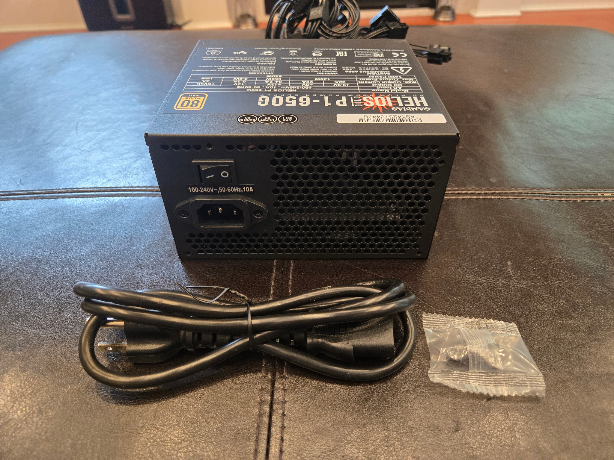 Gamdias Helios P1-650G 650W Gold ATX PSU (New)