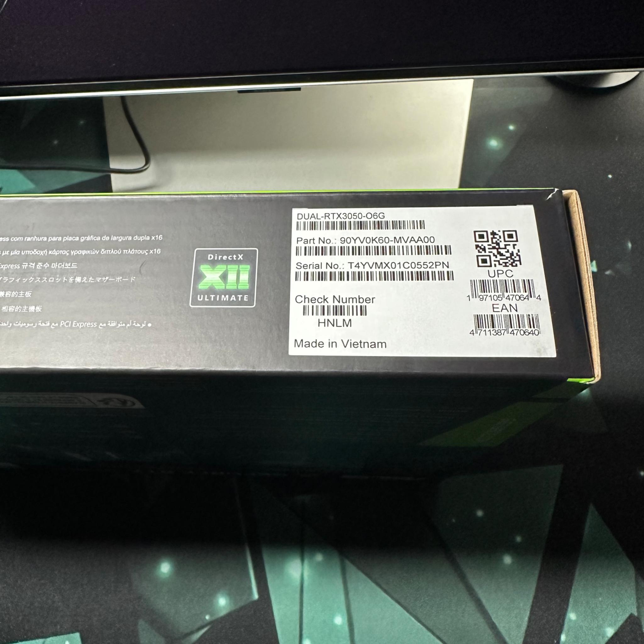 ASUS Dual NVIDIA GeForce RTX 3050 6GB OC