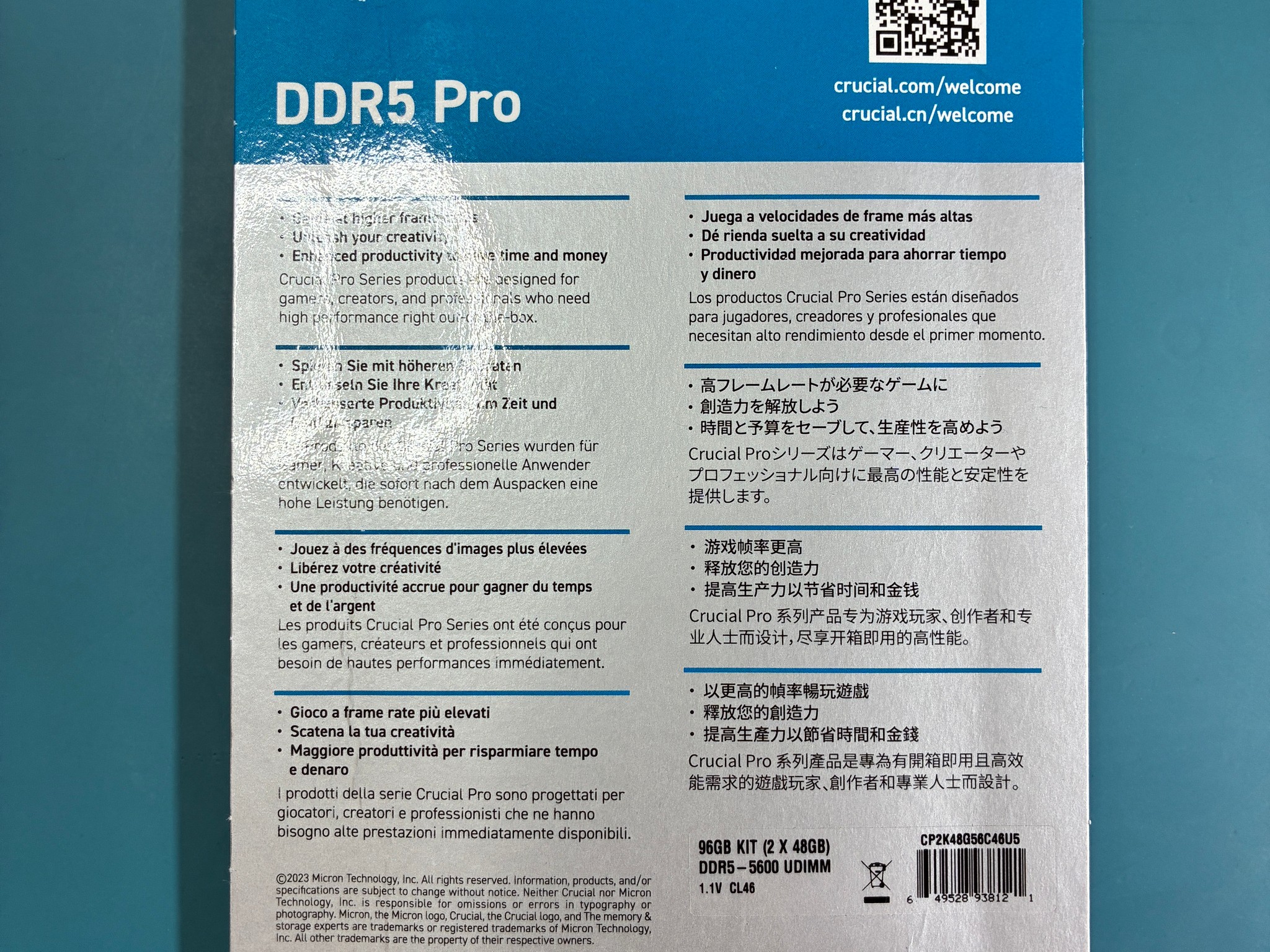 Crucial Pro DDR5 96GB kit (Memory)