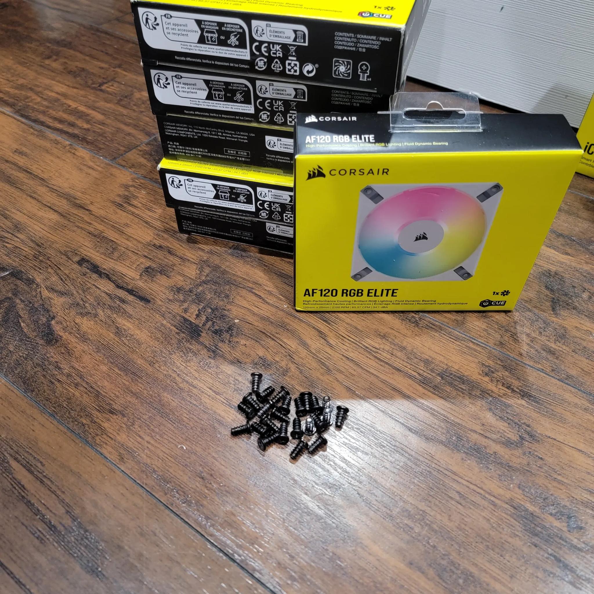 Corsair AF120 RGB Elite fans(3 each)