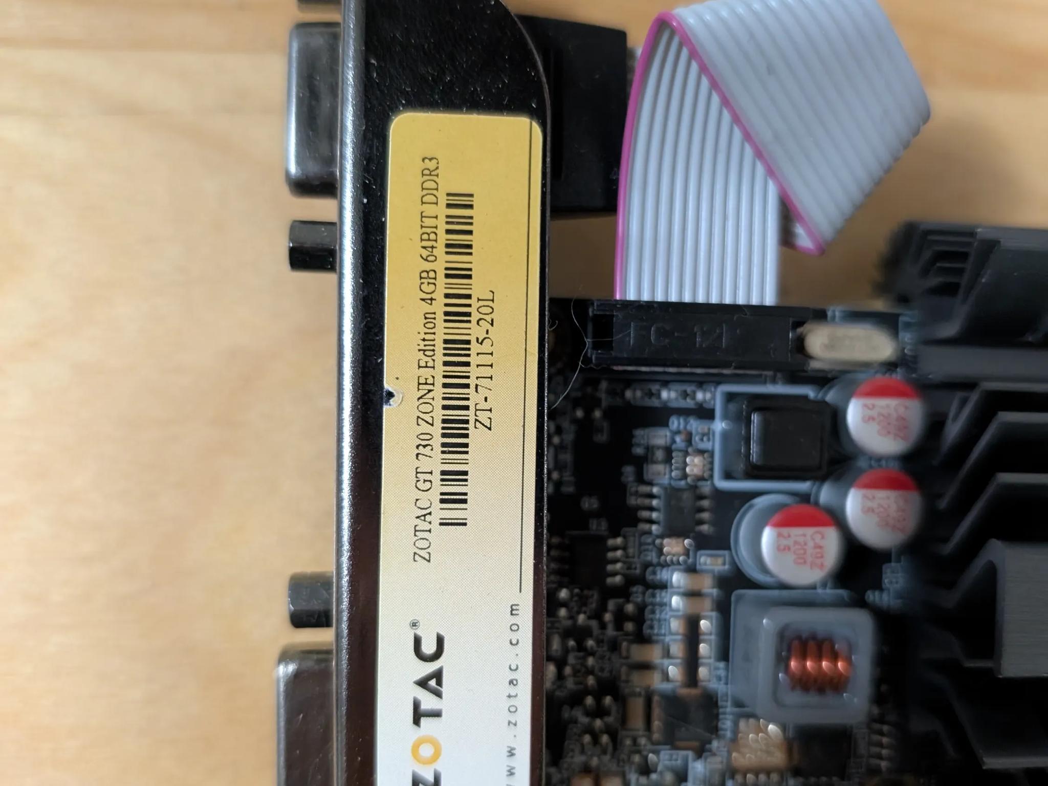 Zotac Nvidia GT 730 4GB passive cooler