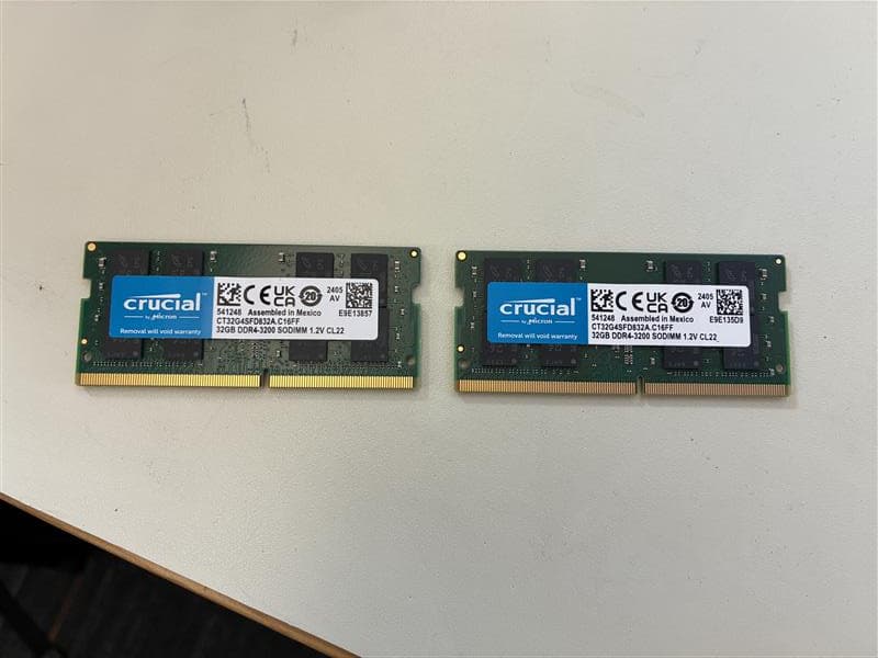 Crucial 2x32GB DDR4 3200 SODIMM RAM