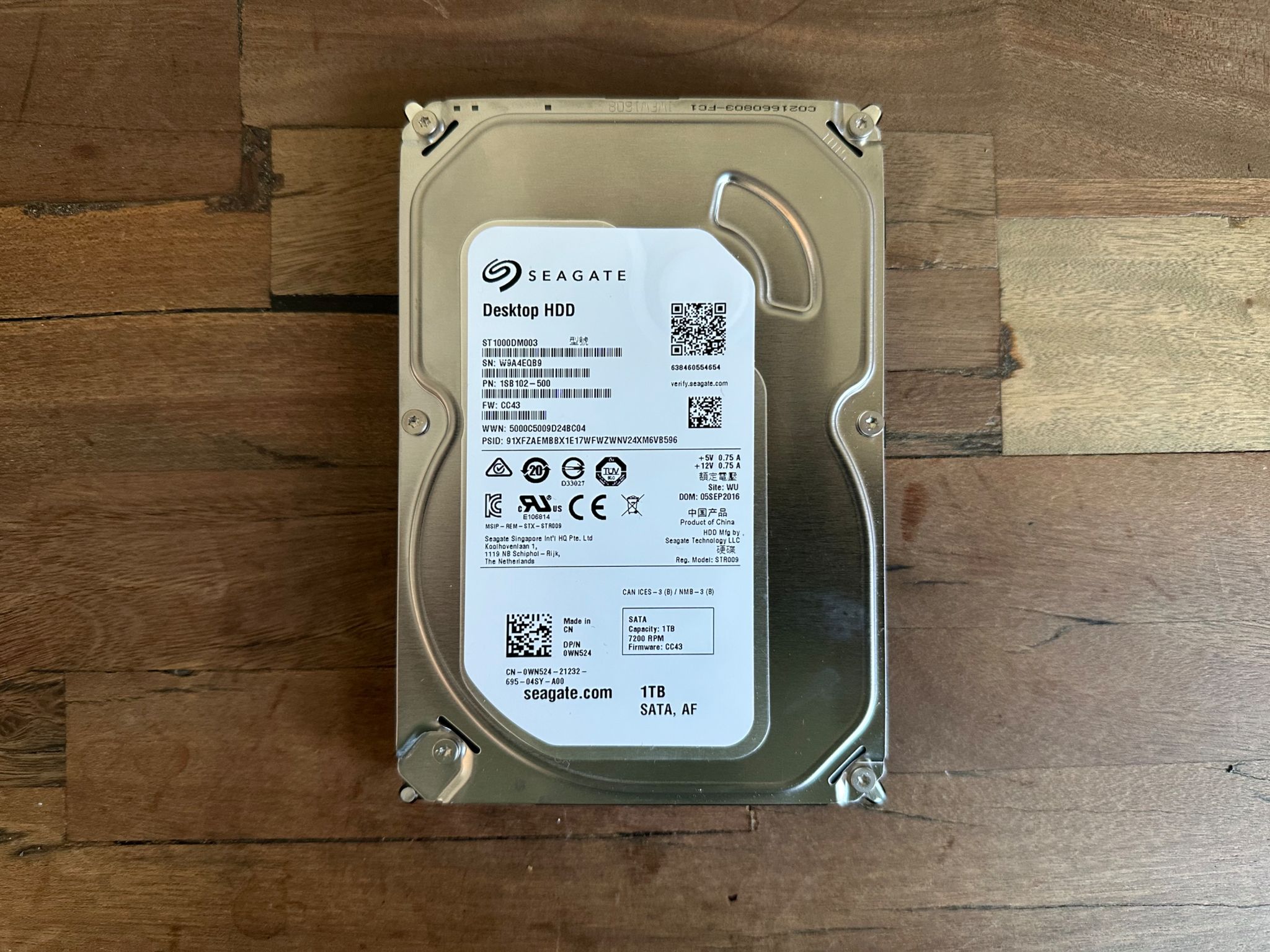 Seagate 1TB SATA III HDD