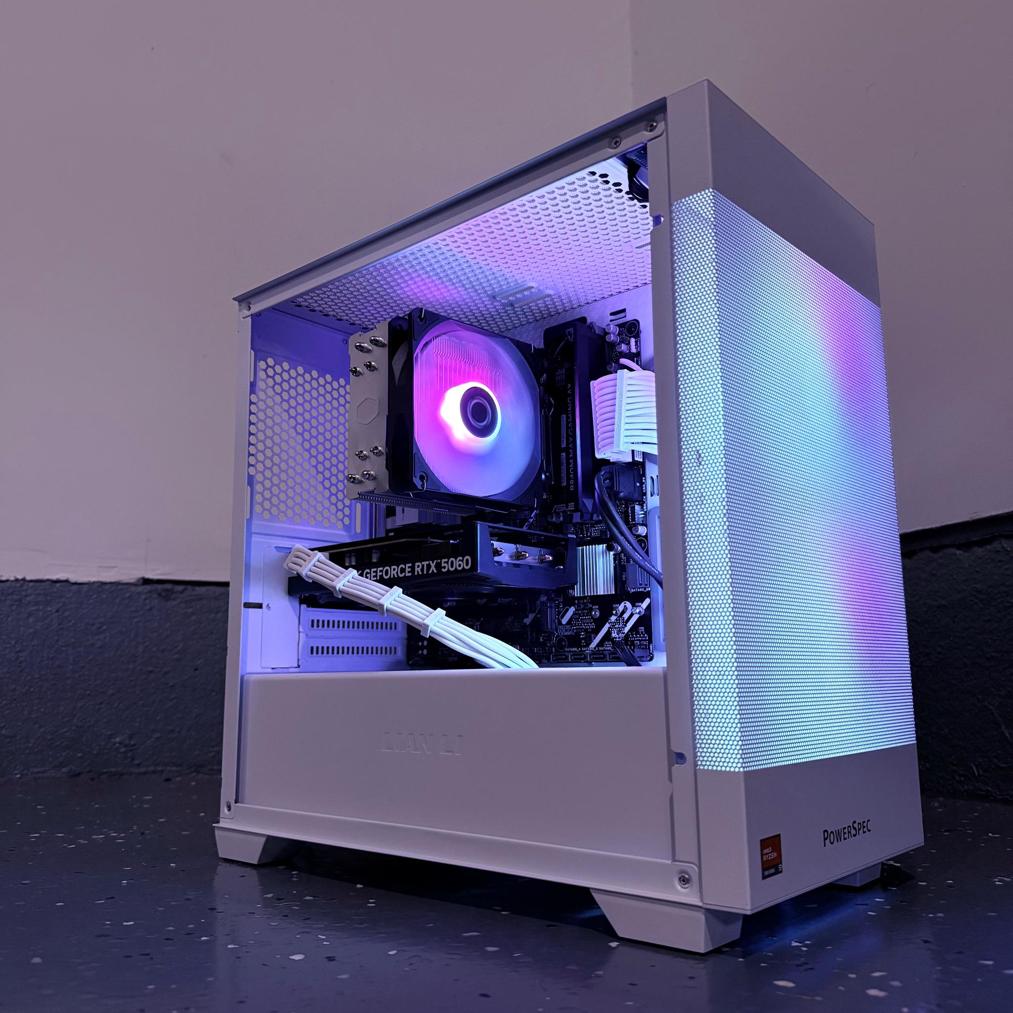 ❄️"Arctic Pearl"⚪️| 1400p Gaming | Ryzen 5 7500X3D | RTX 5060 | 16GB DDR5 Ram | 1TB NVMe SSD