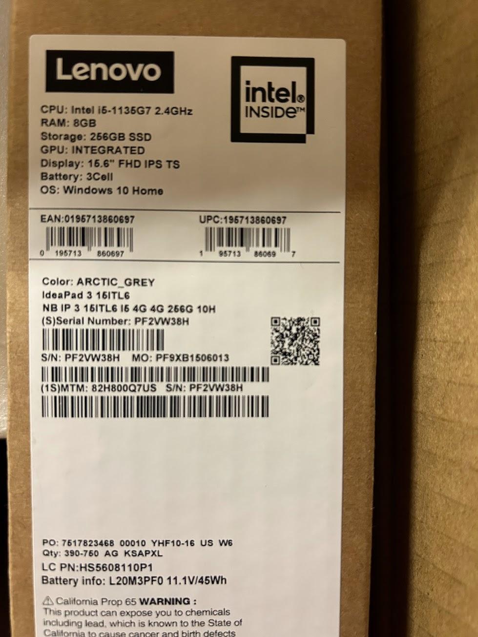 Lenovo IdeaPad 3 15ITL6