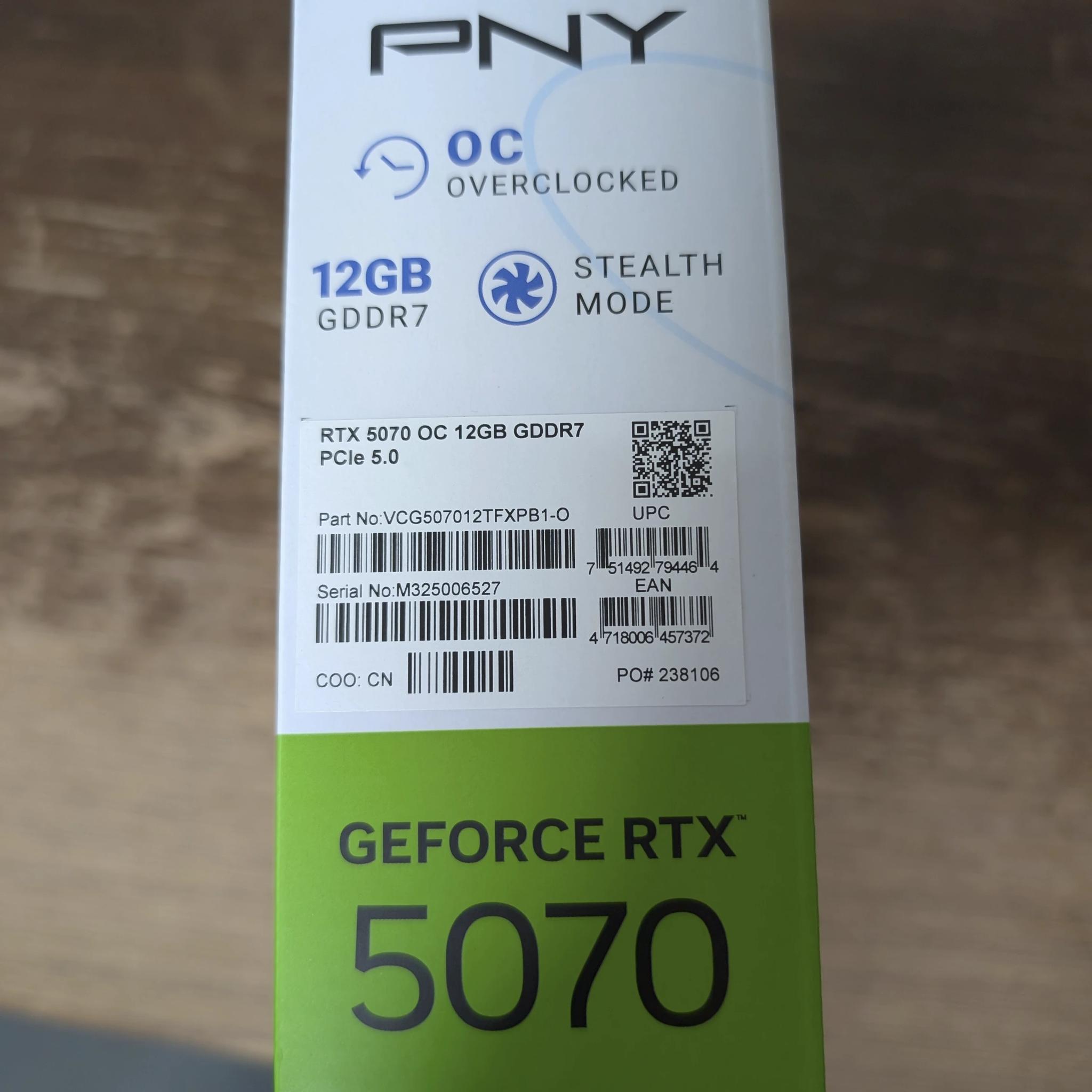 PNY RTX 5070 OC