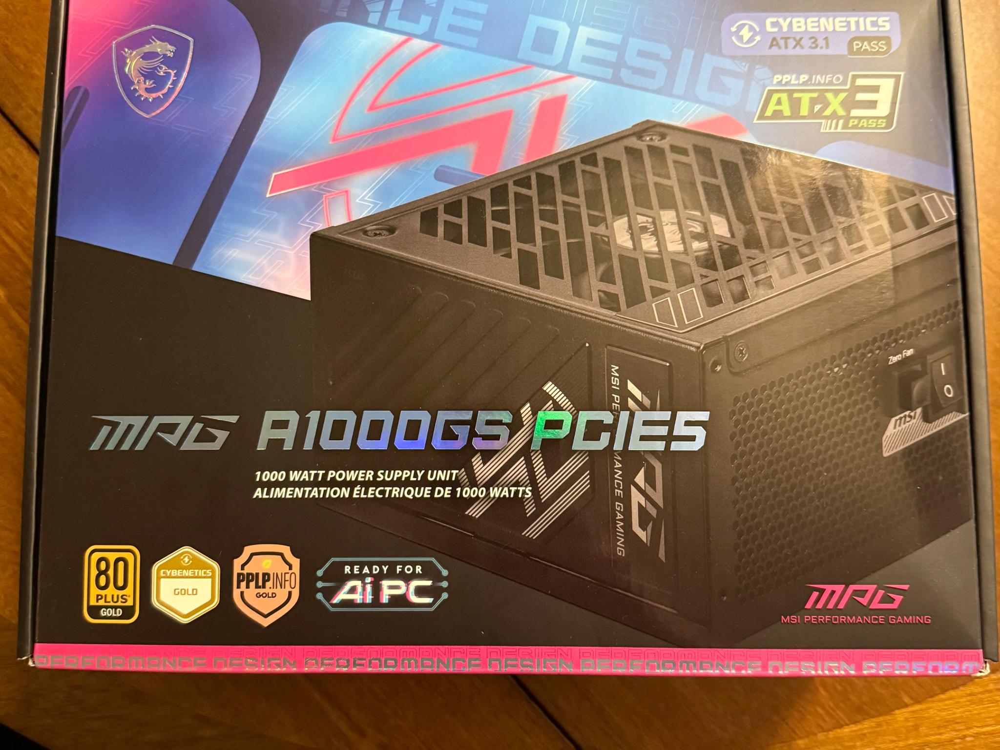 Brand new MSI A1000GS PSU
