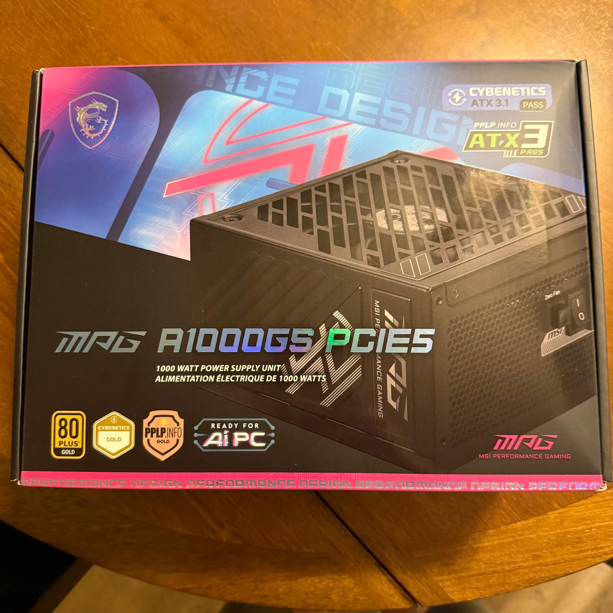Brand new MSI A1000GS PSU