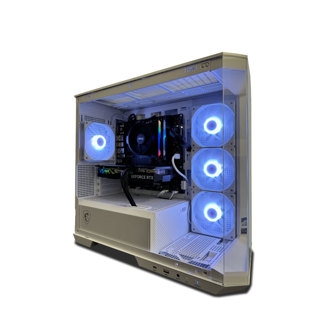 PC Desktop 4000 Series, AMD R5 5600X, 16GB RAM, 1TB NVME, RTX 4060 Ti, Windows 11 Home, Pano White