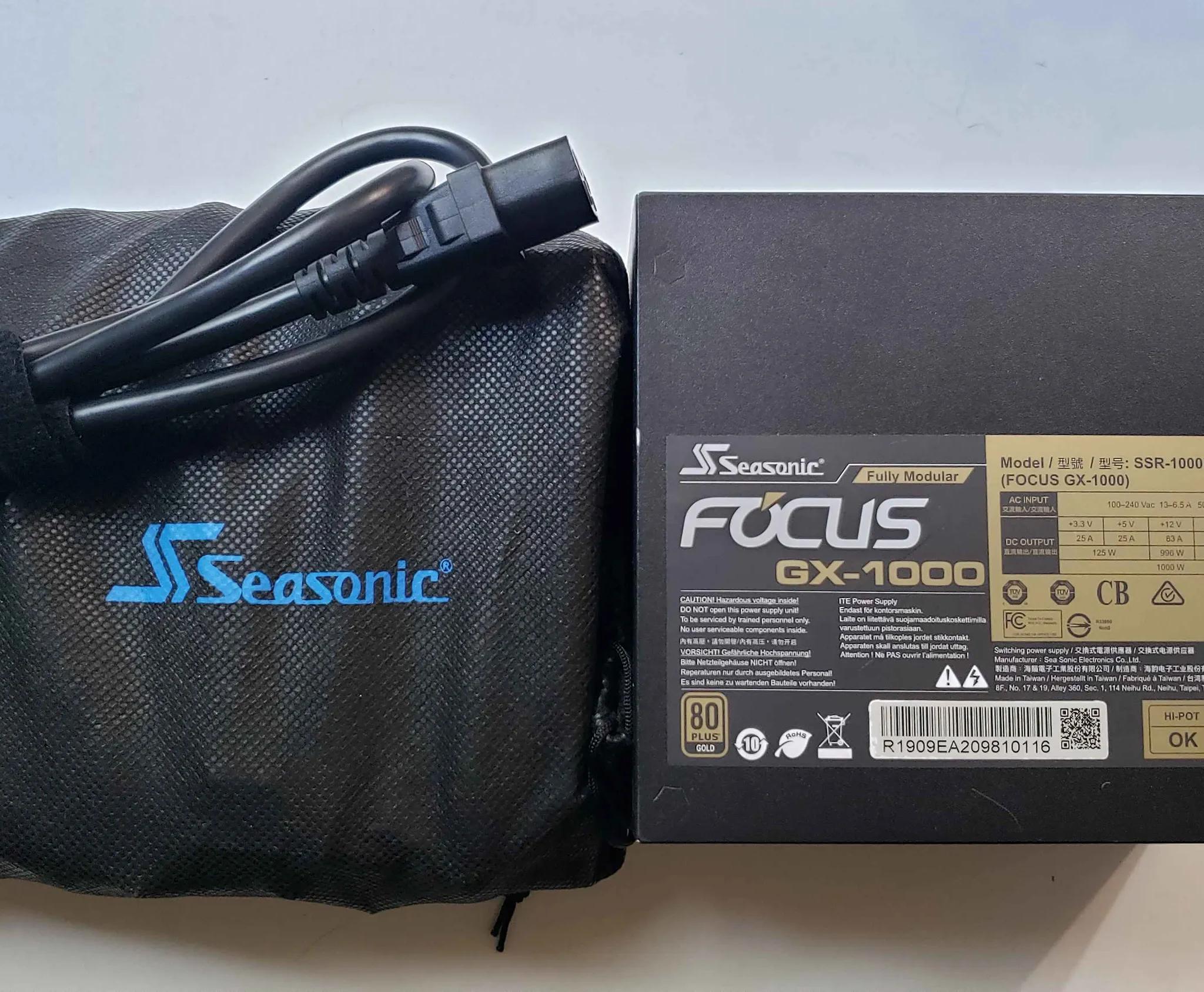 Seasonic Focus GX-1000 Fully Modular 80+ Gold Power Supply w/ Cables