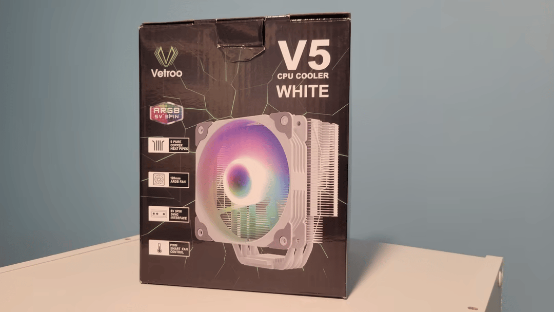 Gently USED Vetroo V5 CPU Cooler- White. Includes ALL Parts & Accessories