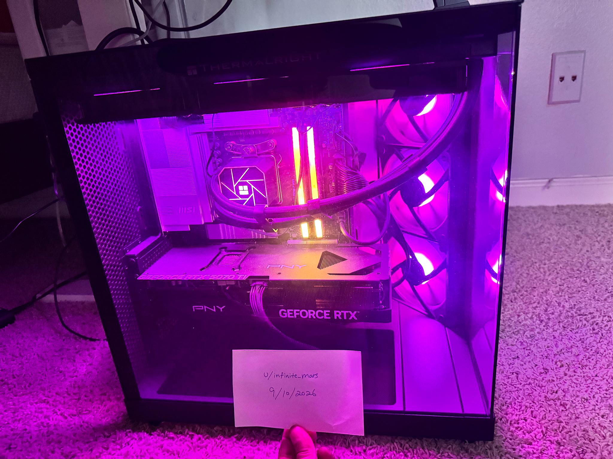 GeForce RTX 5070 Ti Custom Gaming PC - Ryzen 9 9950X3D, 4TB NVMe SSD