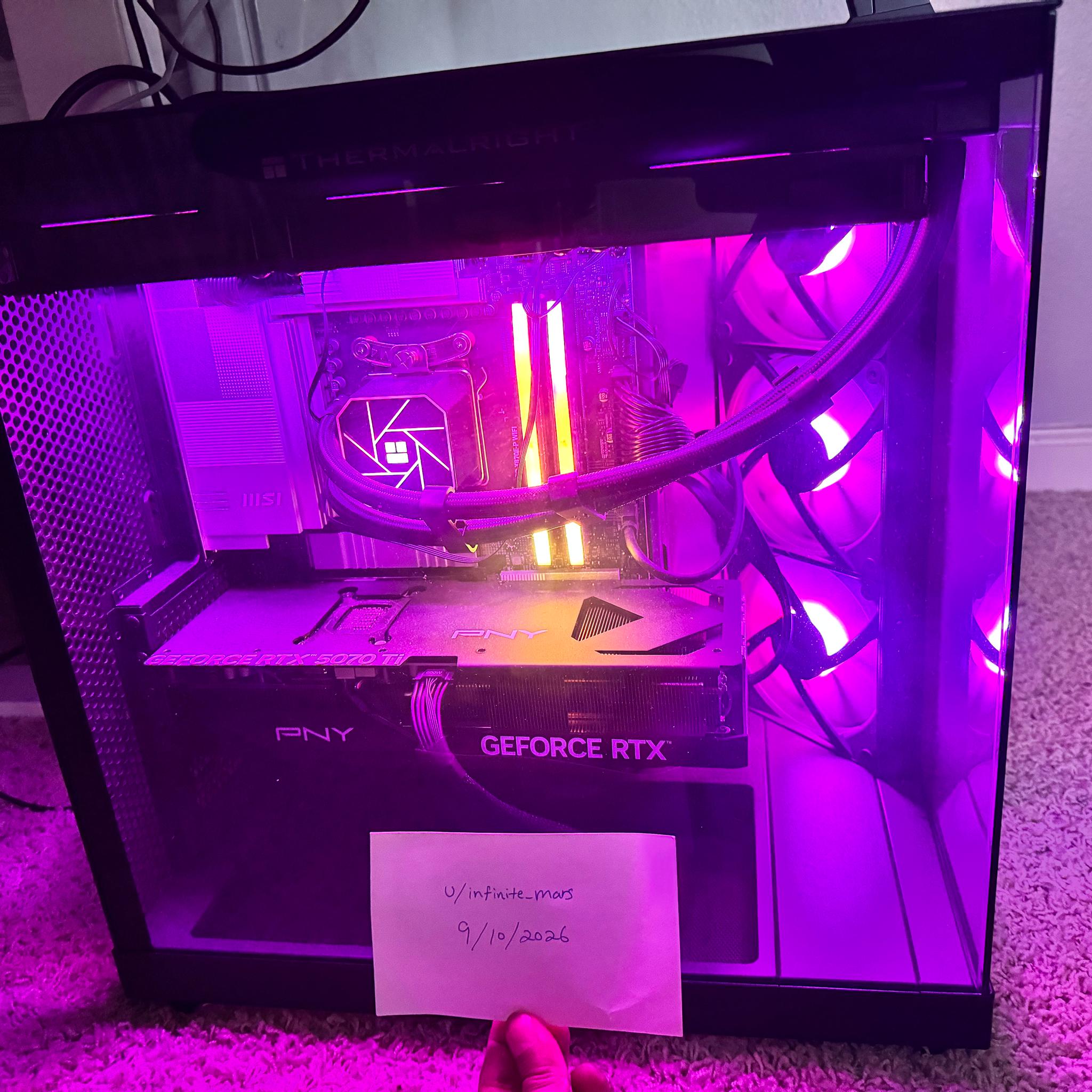 GeForce RTX 5070 Ti Custom Gaming PC - Ryzen 9 9950X3D, 4TB NVMe SSD