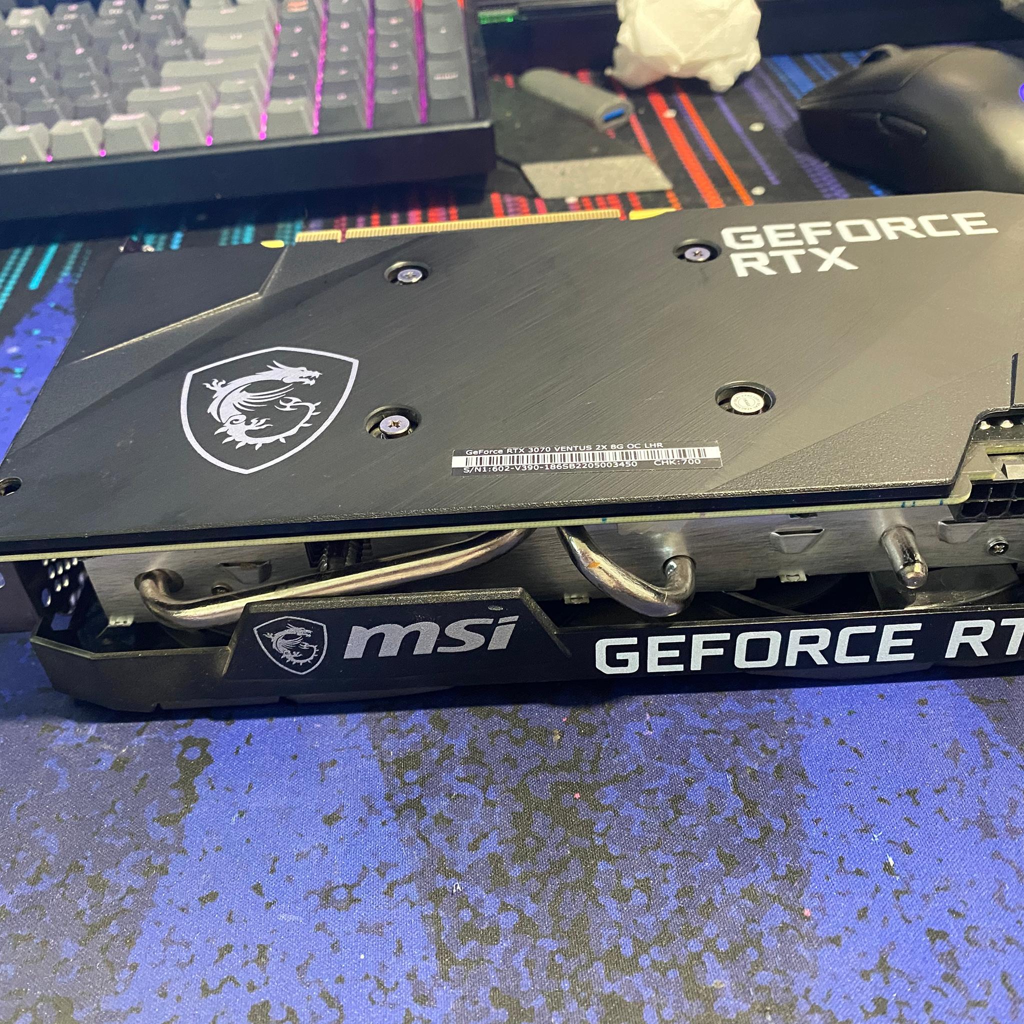 Used Great Condition MSI GeForce RTX 3070 8 GB VENTUS 2X Video Card