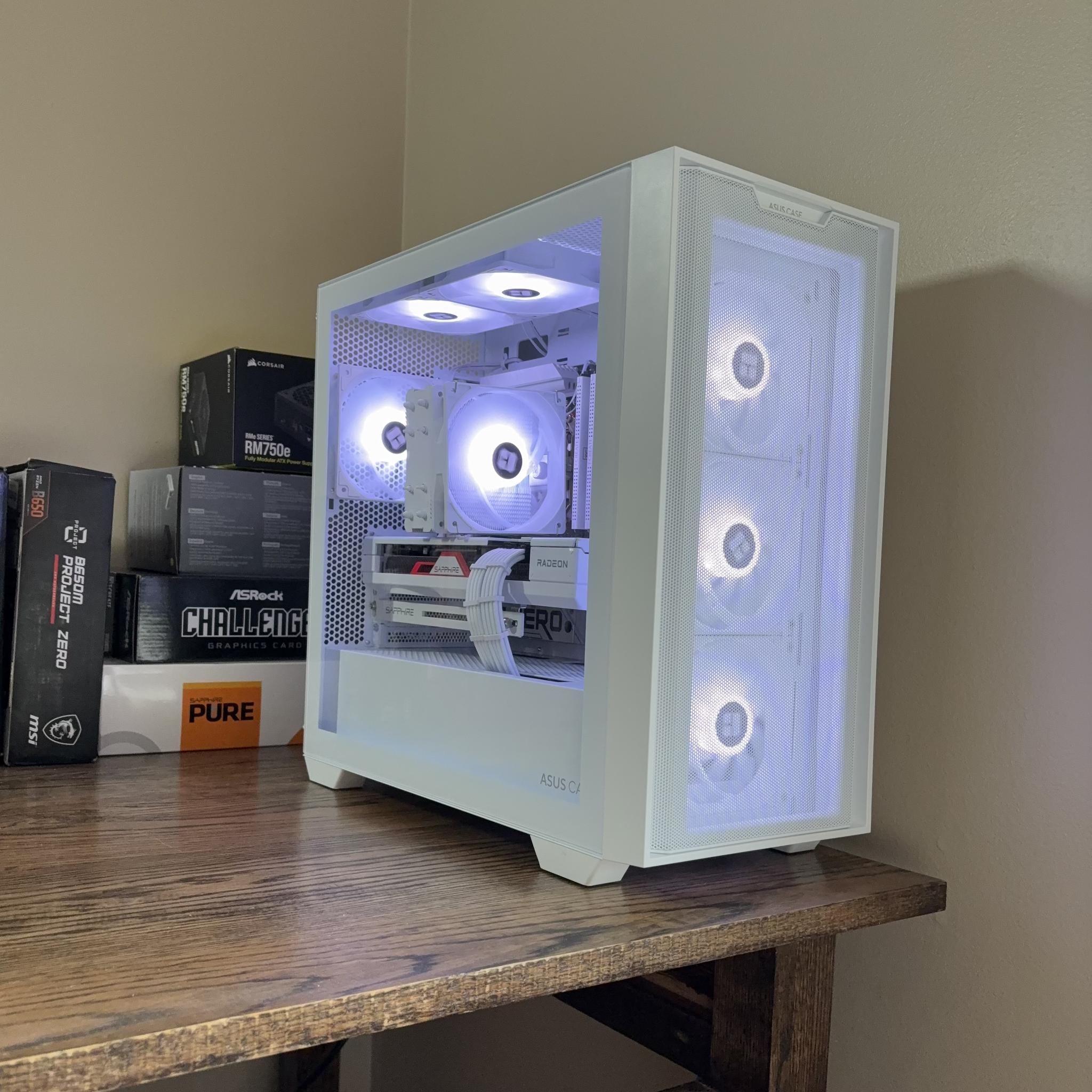 Project Zero | 7800xt | r5 7500f | back connect BTF | Asus A21 mATX | RGB | WiFi | AM5 | 1440p 4k HD
