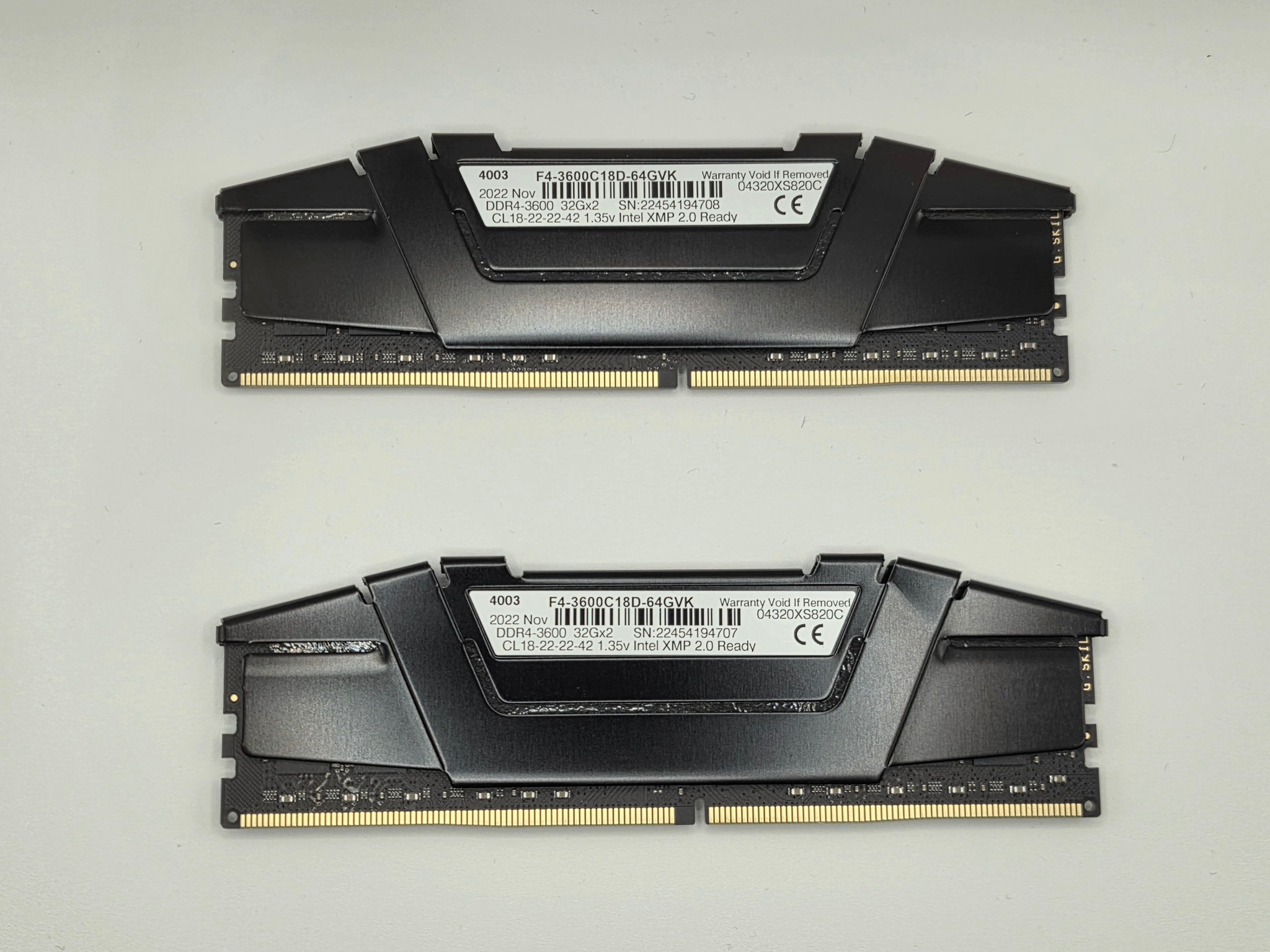 G.Skill RipjawsV CL18 DDR4-3600 64gb (32GBx2)