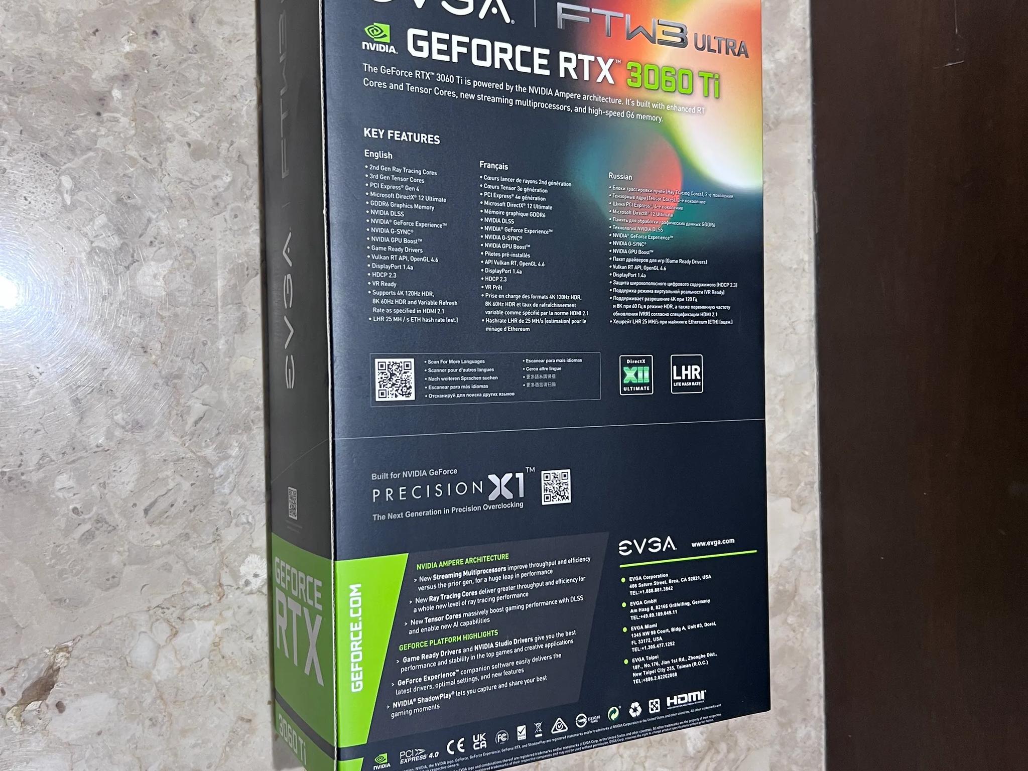 EVGA 3060Ti FTW3e Ultra