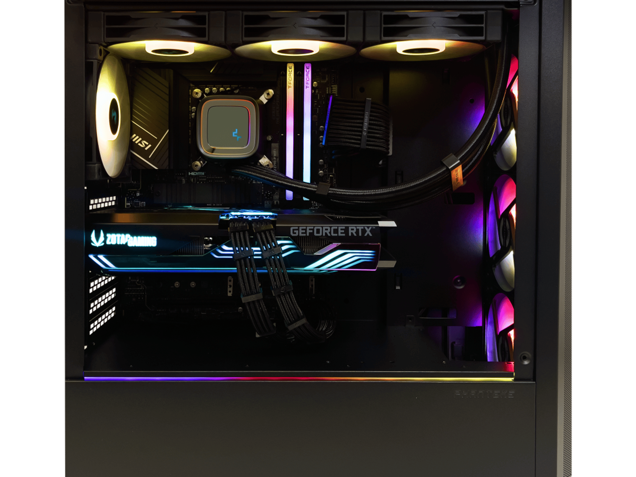 The Guardian Black i7-13700KF 5.8GHz, RTX 4070  12GB, 1TB NVME SSD, 32GB RGB DDR5, 850W PSU