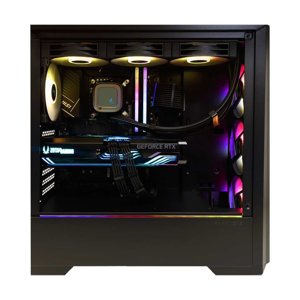 The Guardian Black i7-13700KF 5.8GHz, RTX 4070  12GB, 1TB NVME SSD, 32GB RGB DDR5, 850W PSU