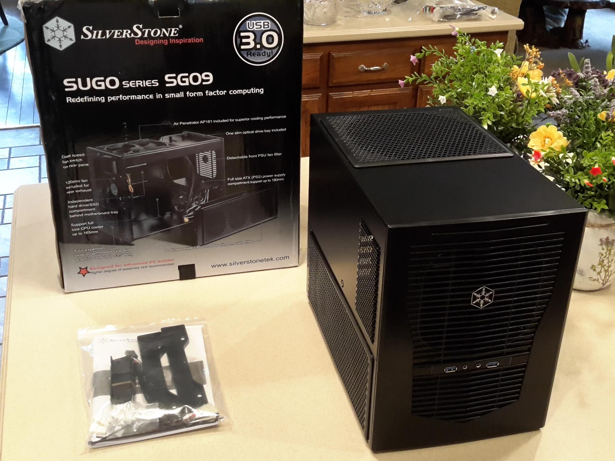 Silverstone Technology Micro-ATX, Mini-ITX Mini-Tower Computer Case, Black Steel SG09B