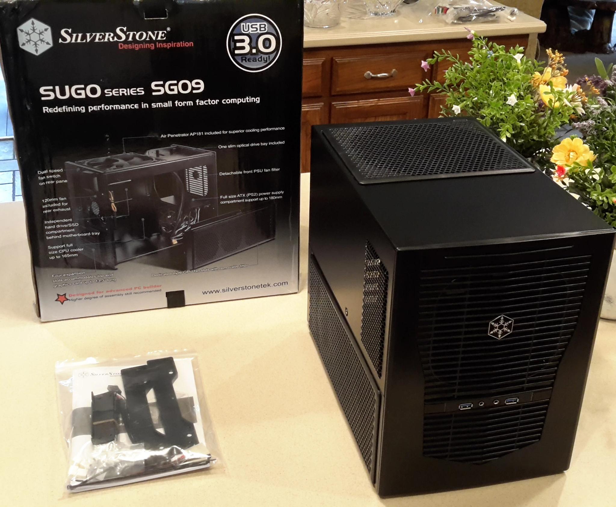 Silverstone Technology Micro-ATX, Mini-ITX Mini-Tower Computer Case, Black Steel SG09B