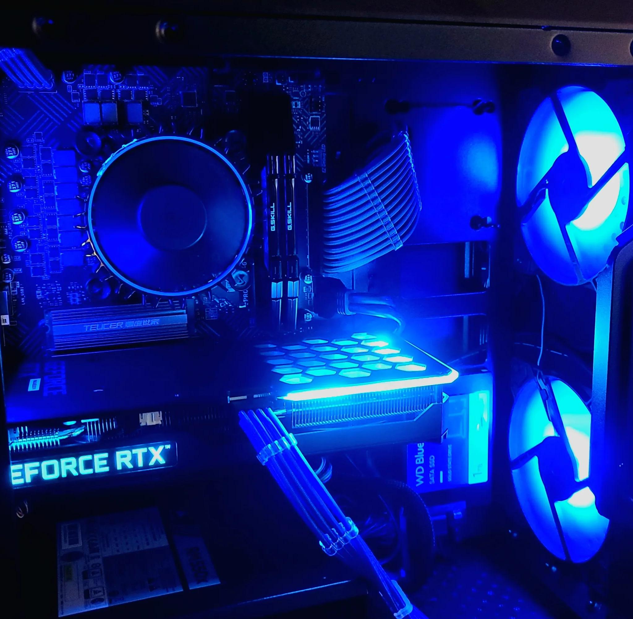 Dark Mist II-i3 12100F, RTX 3060TI, 1.25 Tb SSDs, 32Gb DDR4