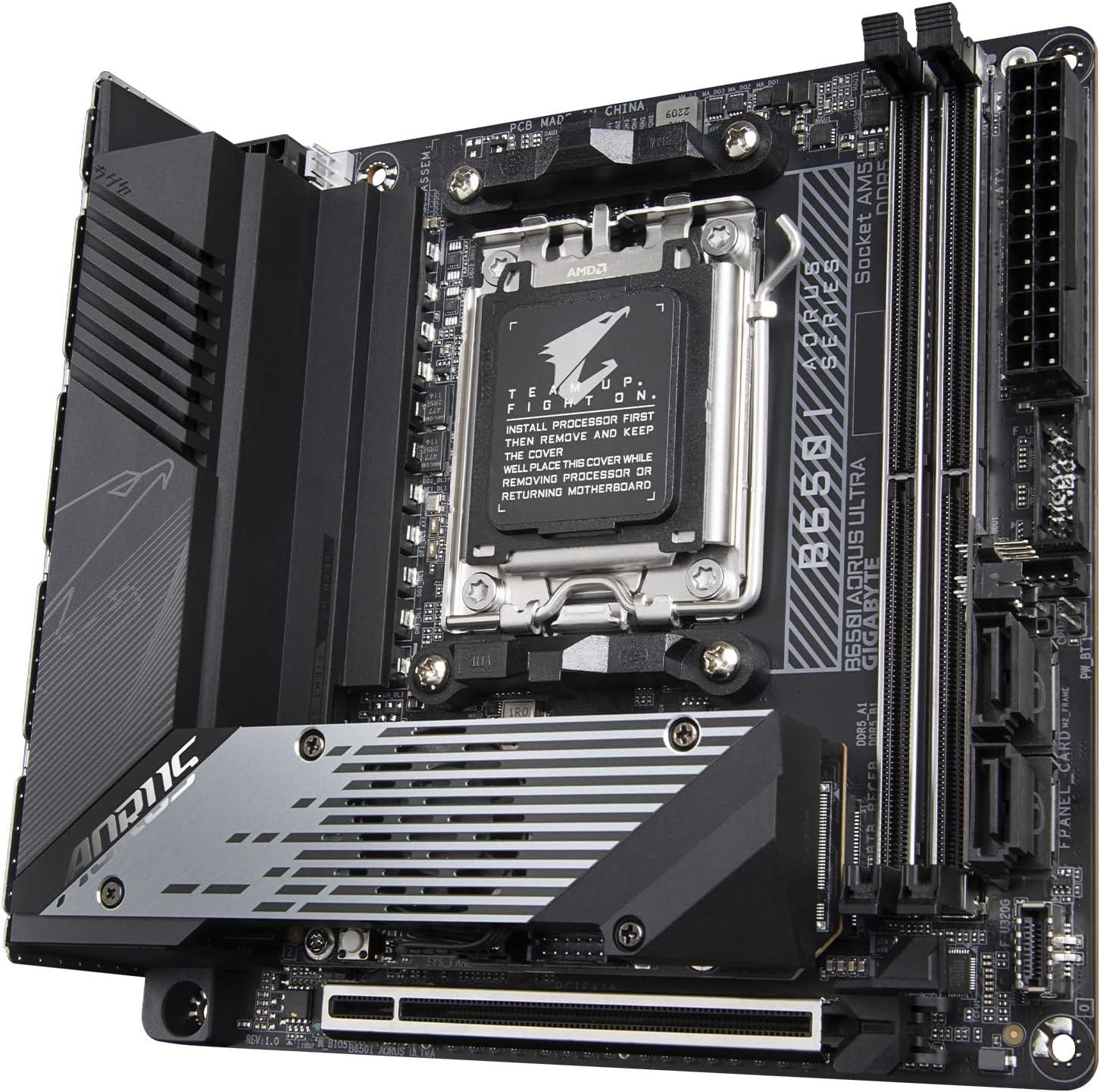 Brand New Gigabyte Aorus AMD B650I Ultra Gaming Desktop  Wifi Motherboard AM5 Mini ITX