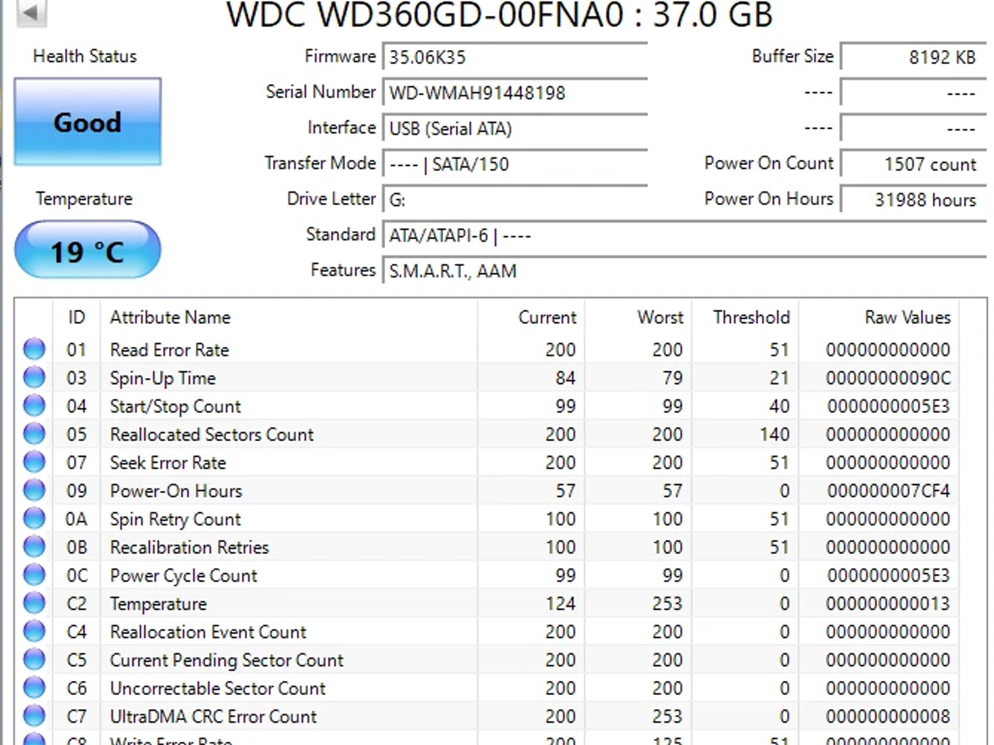 Western Digital 37GB Raptor 10K WD360 SATA HDD - PAIR