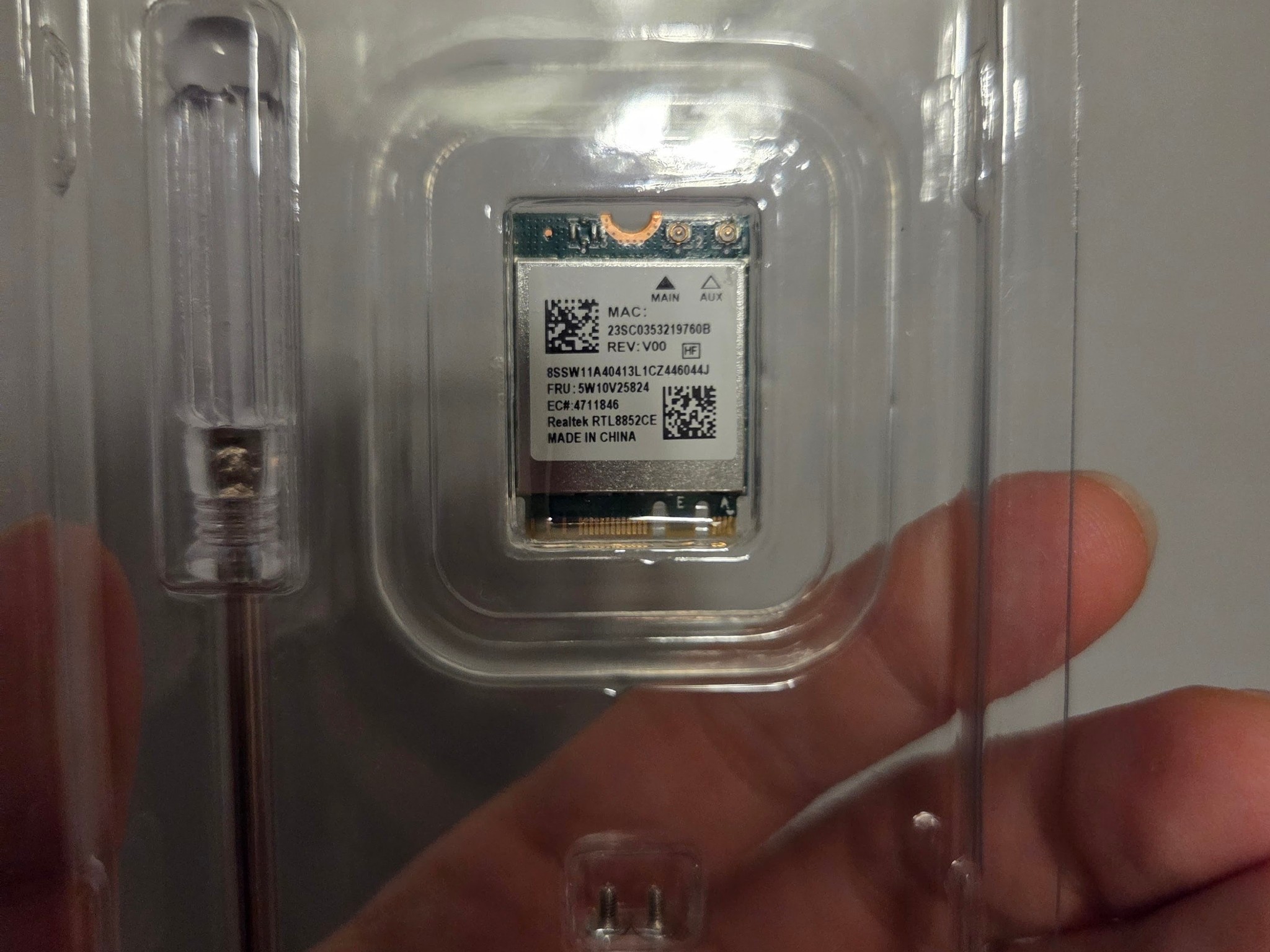 WiFi 6E Card - Realtek RTL8852CE (excellent condition)