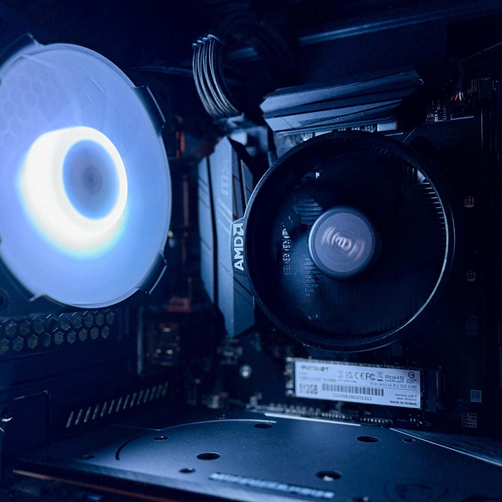 👻 Ghost 👻 AMD RX 5700 XT / AMD R5 3600 / 512GB NVME / 16GB Ram / AIR Cooled / Windows 11 Pro