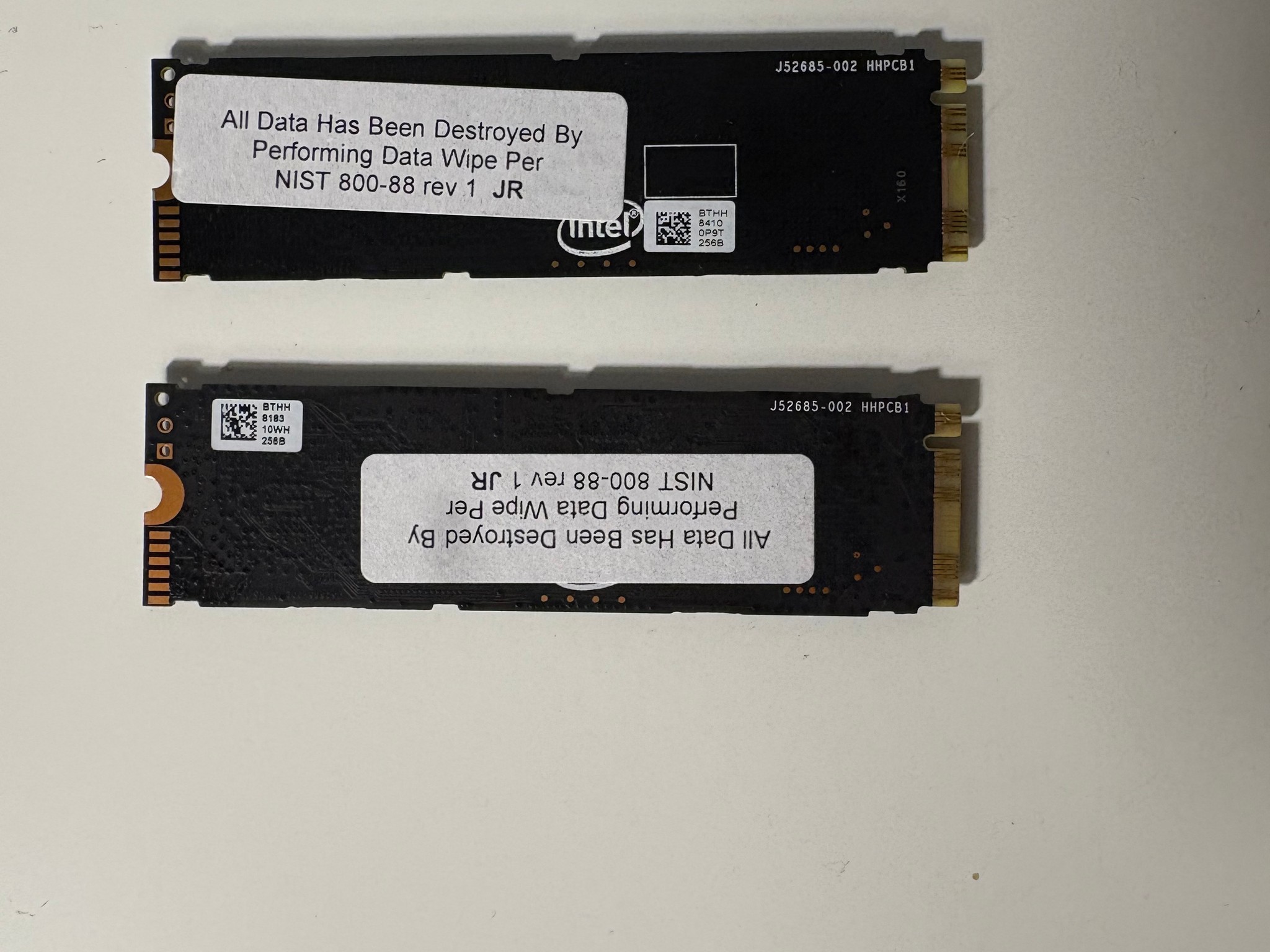 2 Pack - 256GB Intel SSDs, NVME PCIe Gen3.0x4