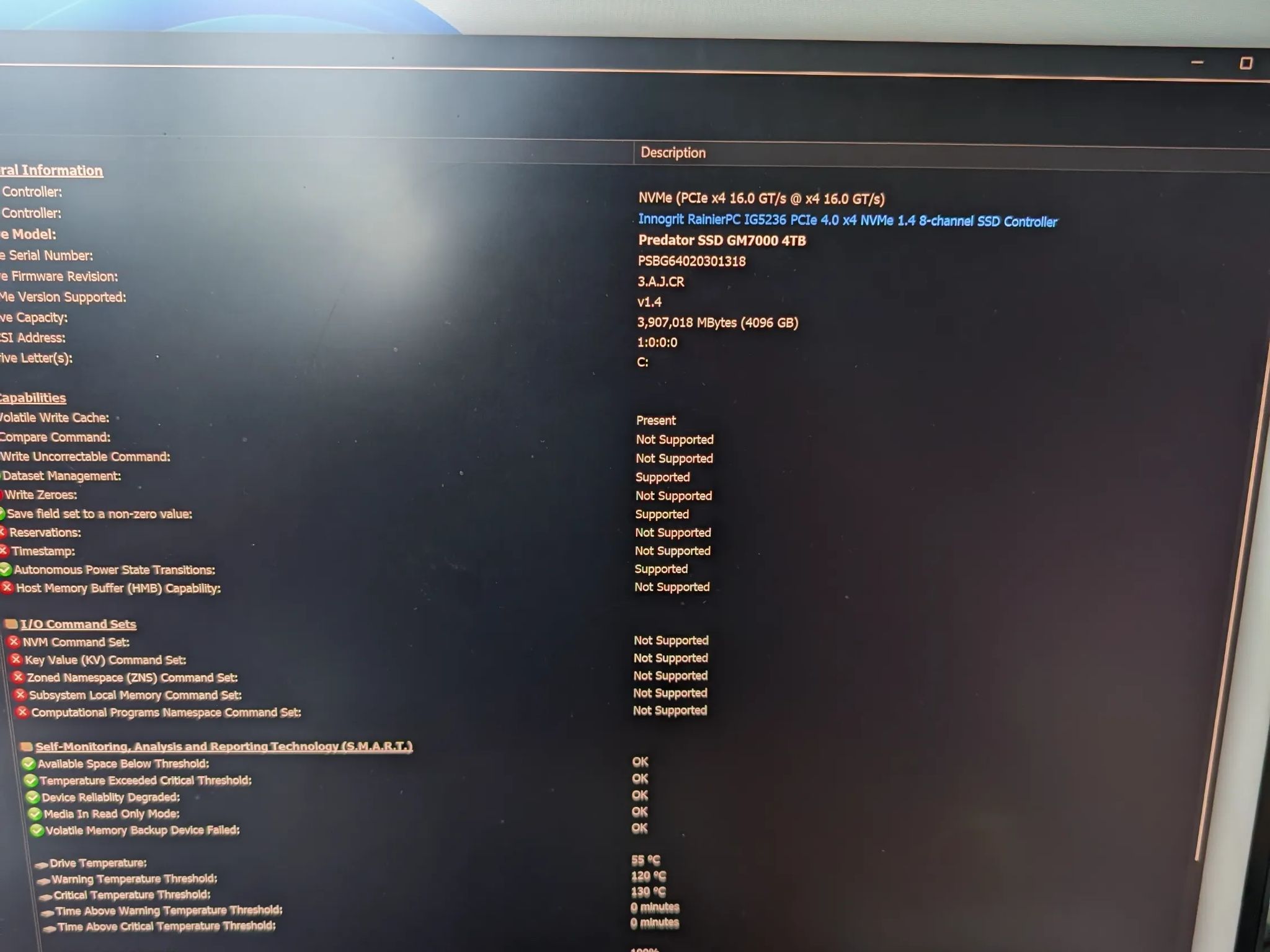 Acer Predator GM7000 NVME Gen 4 - 4TB