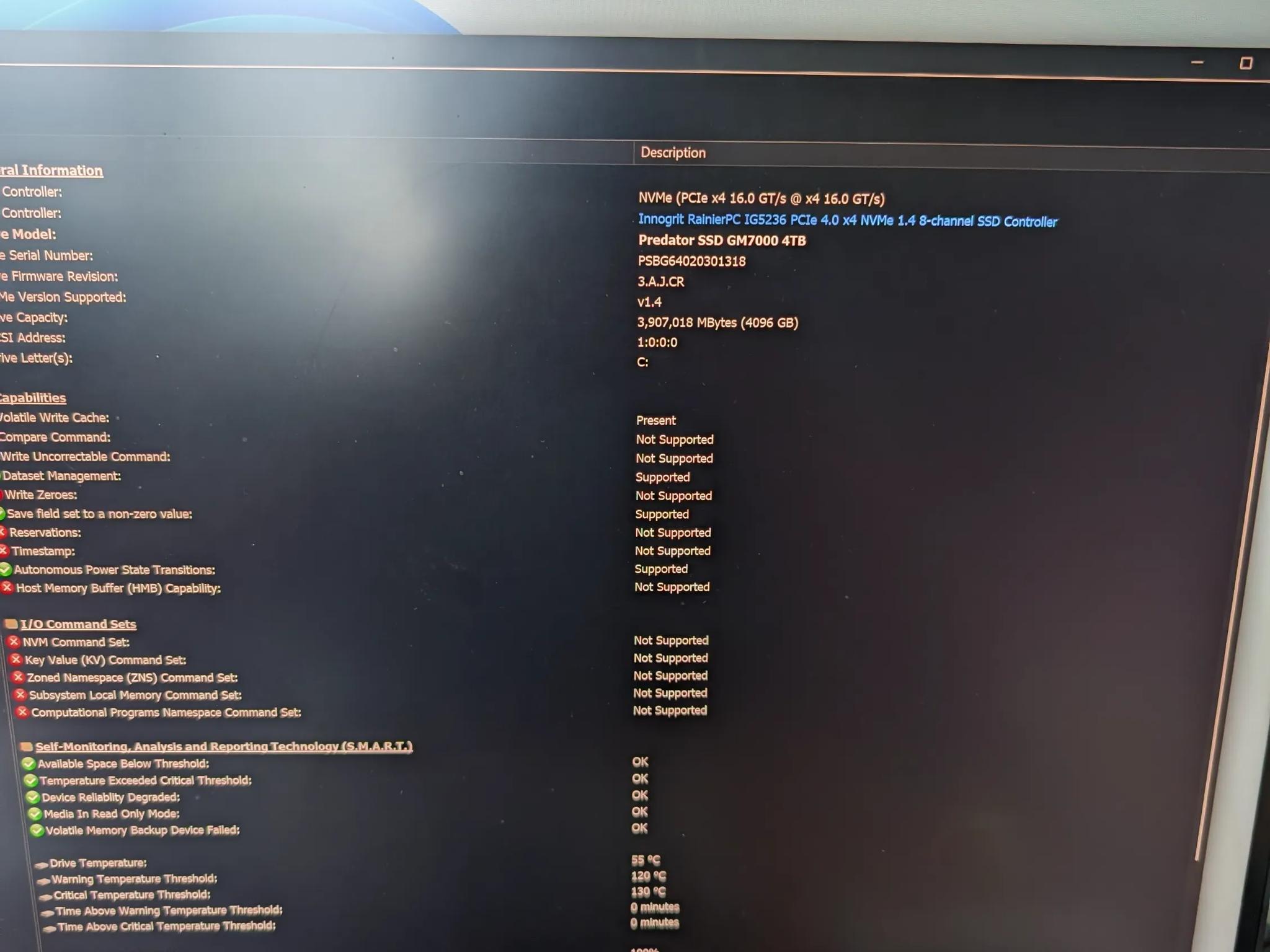 Acer Predator GM7000 NVME Gen 4 - 4TB