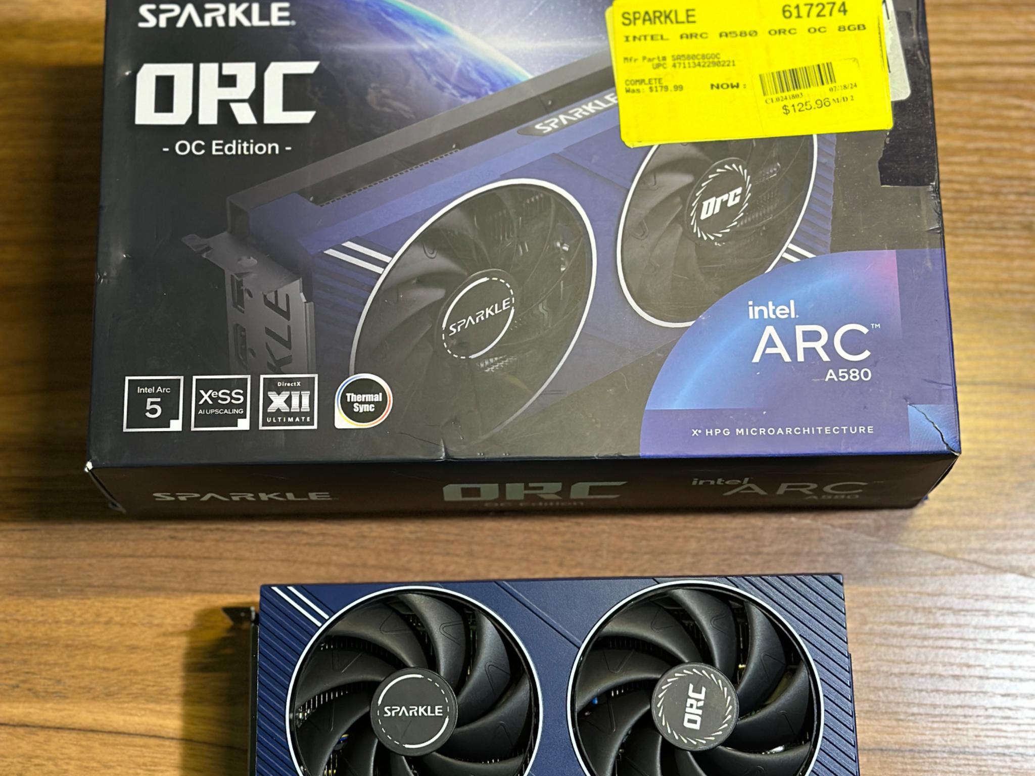 Sparkle Intel Arc A580 8GB Graphics card W/ Box