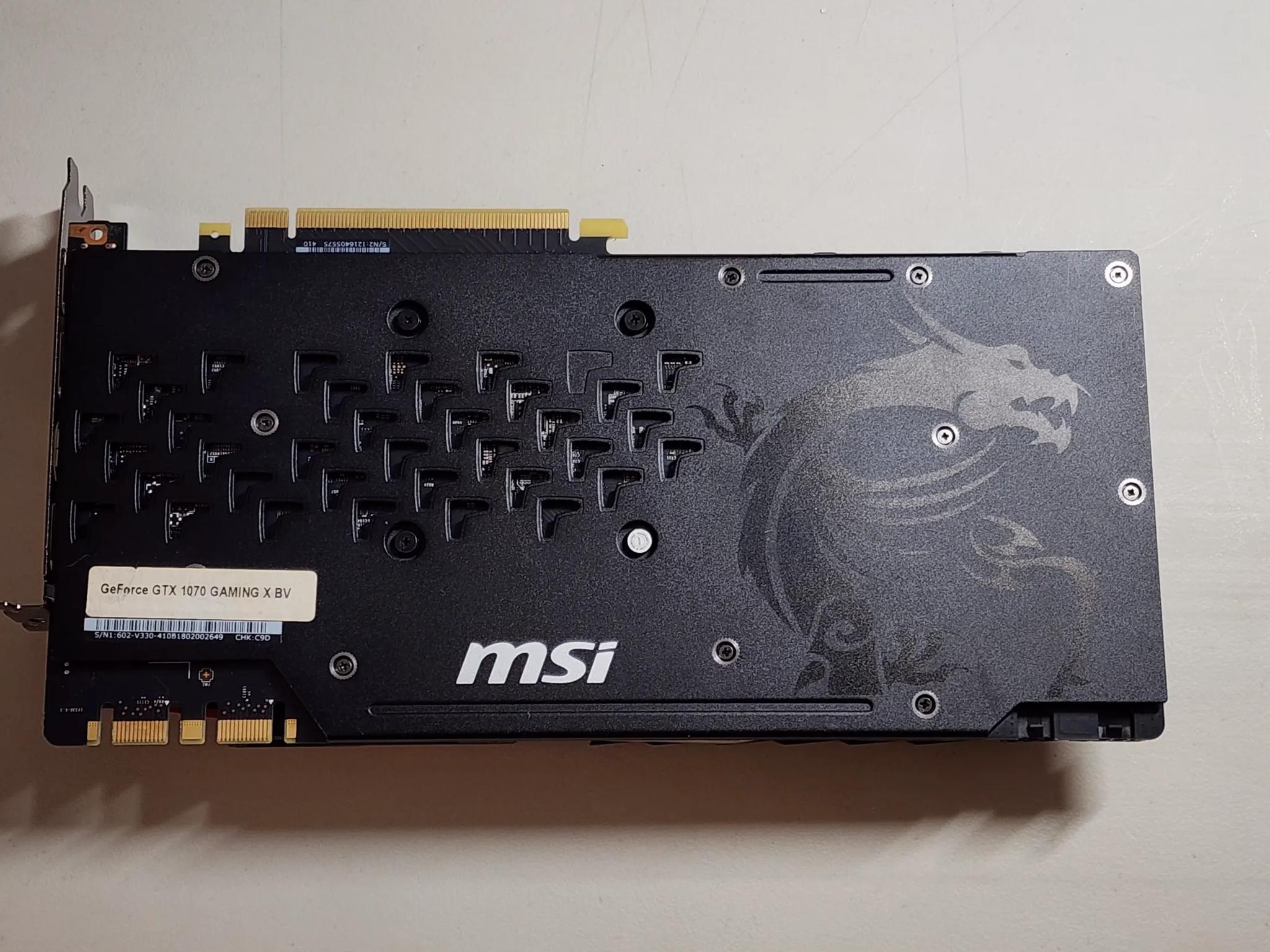 MSI GeForce GTX 1070 8GB GDDR5 Graphics Card Gaming GPU