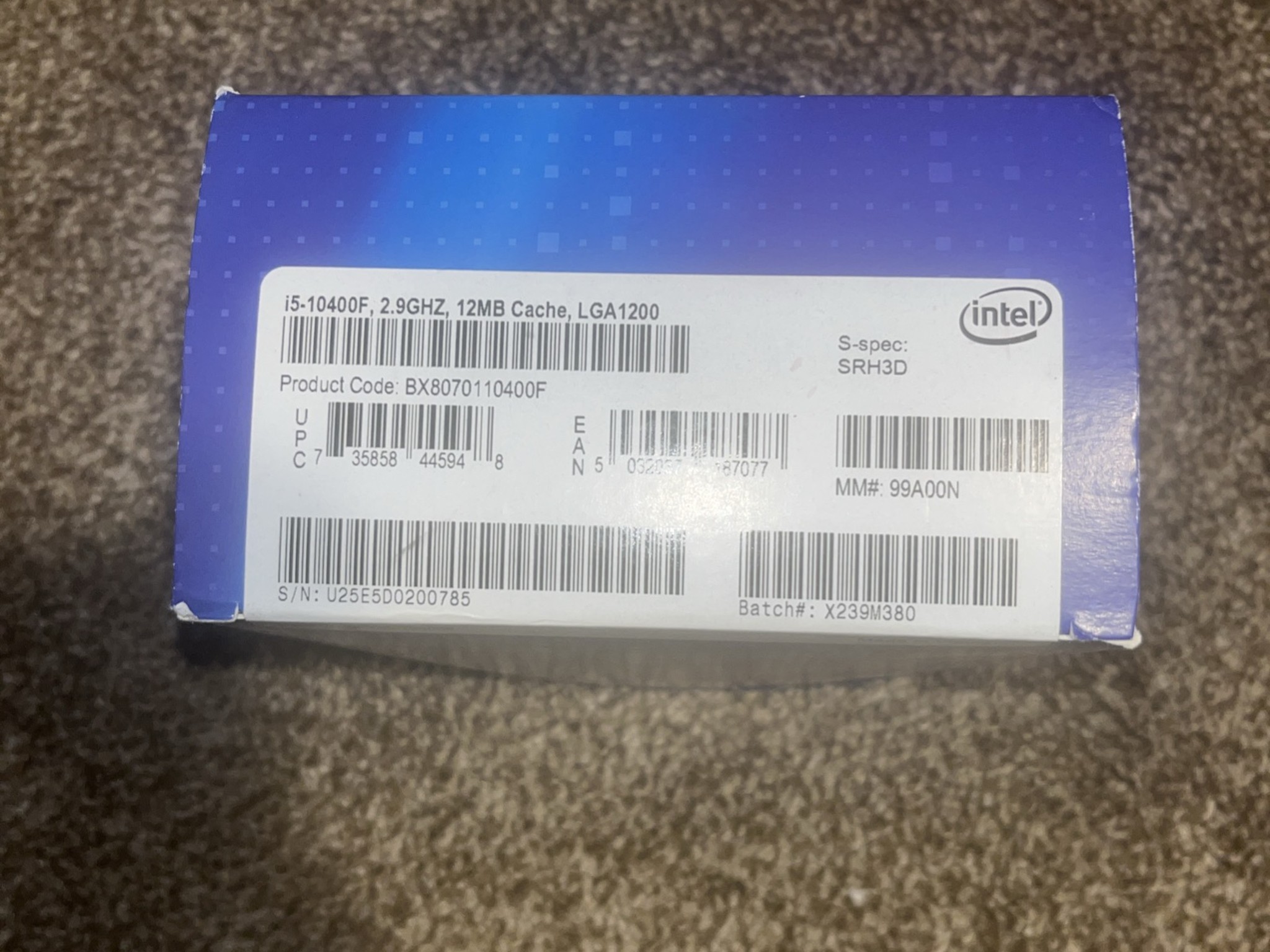 Intel Core I5-10400F LGA 1200