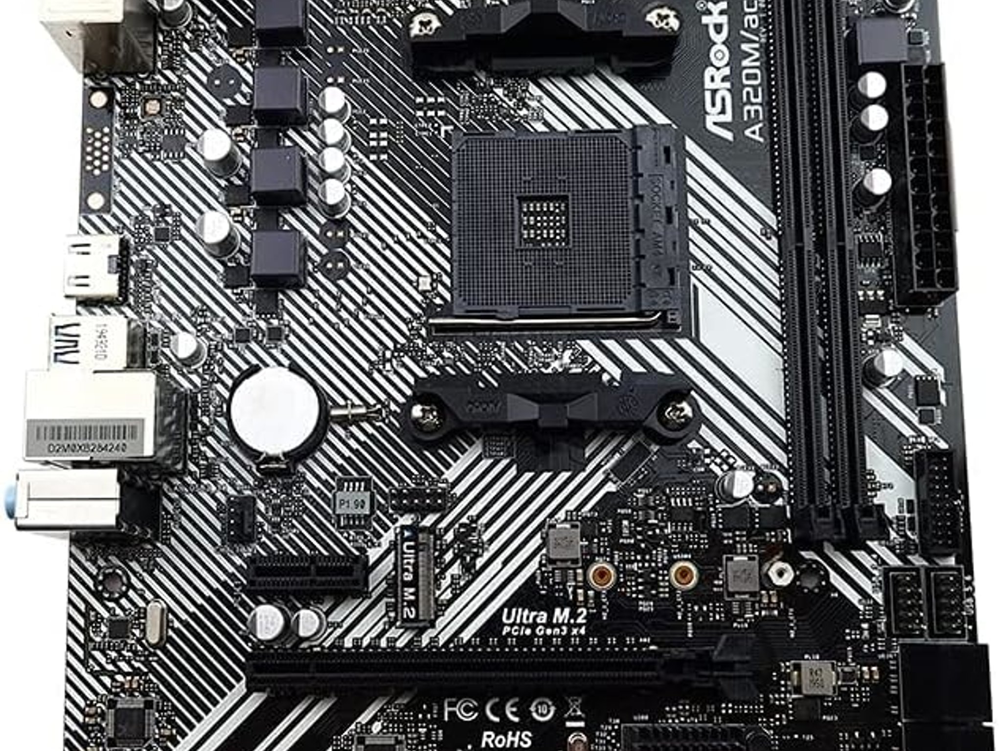 ASRock A520M-HDV AMD Socket AM4 AMD A320 MicroATX M.2 Desktop Motherboard A