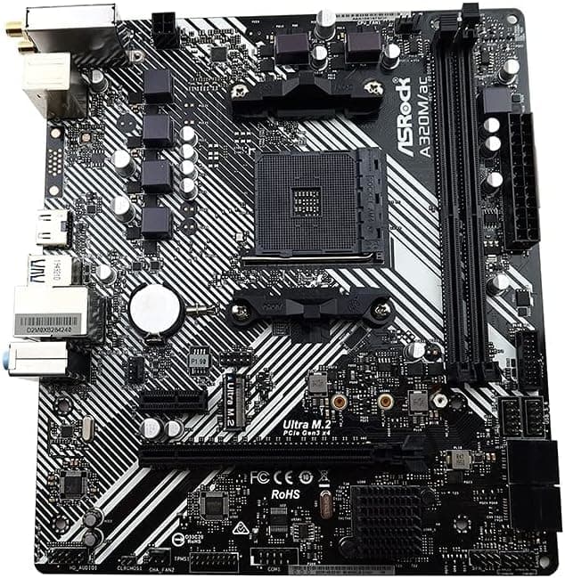 ASRock A520M-HDV AMD Socket AM4 AMD A320 MicroATX M.2 Desktop Motherboard A