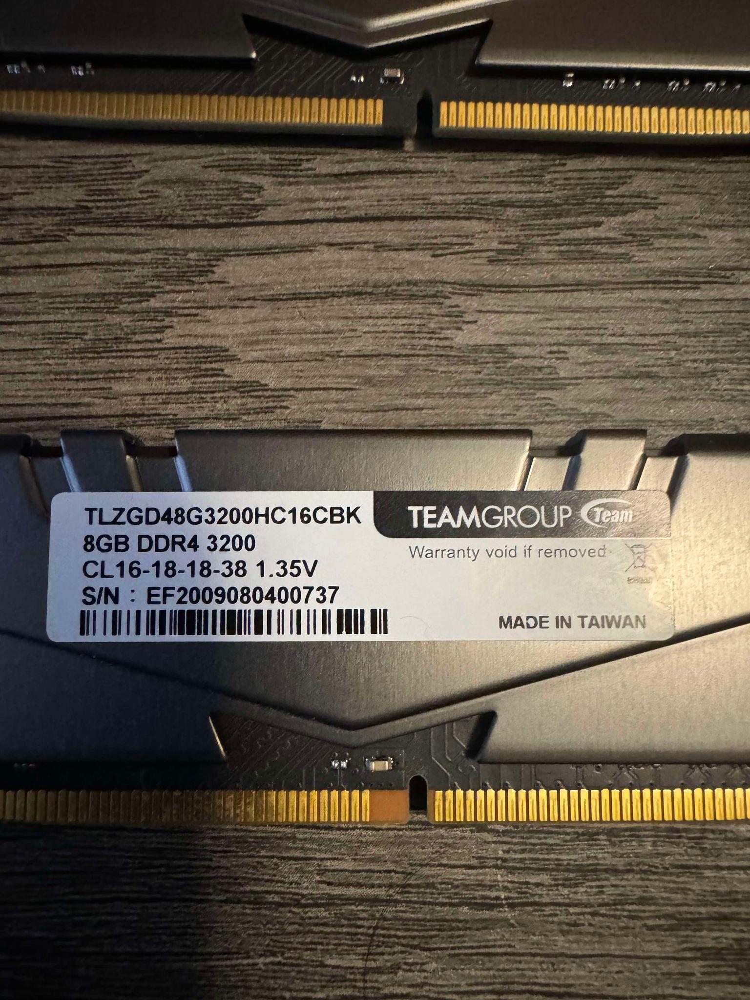 TEAMGROUP T-Force Vulcan Z DDR4 16GB Kit (2x8GB) 3200MHz